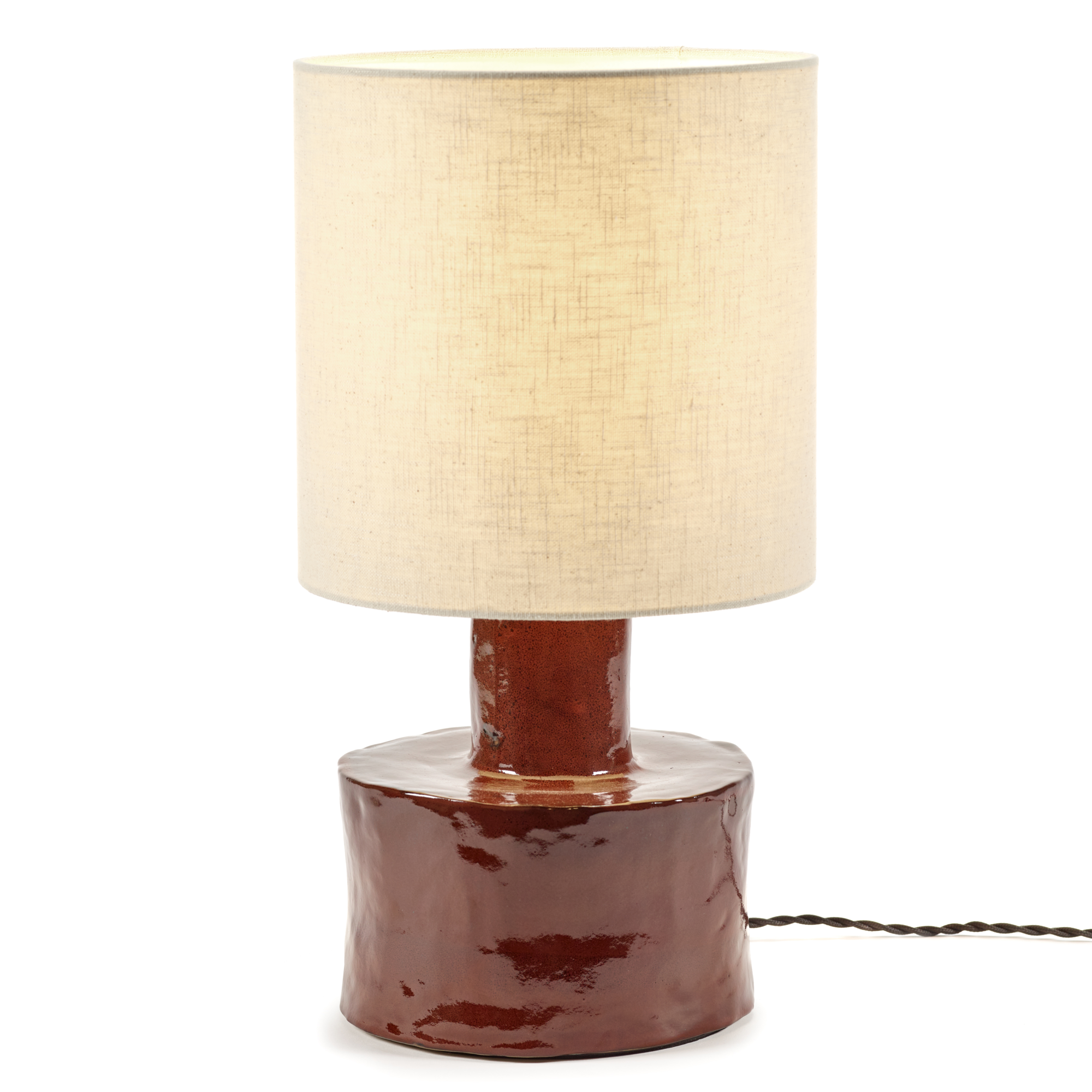 Tafellamp Catherine red/beige