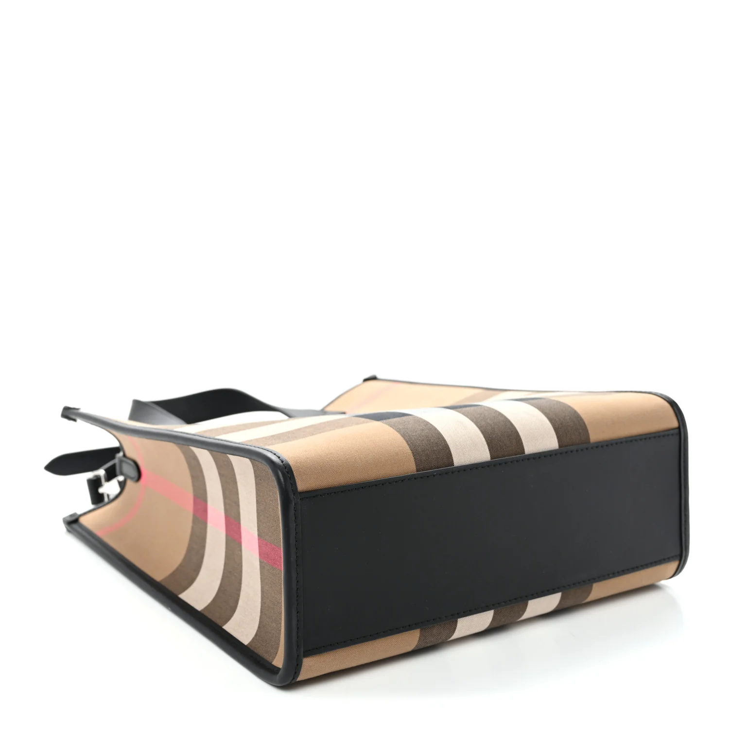 Calfskin House Check Small N/S Tote Black - Top Club