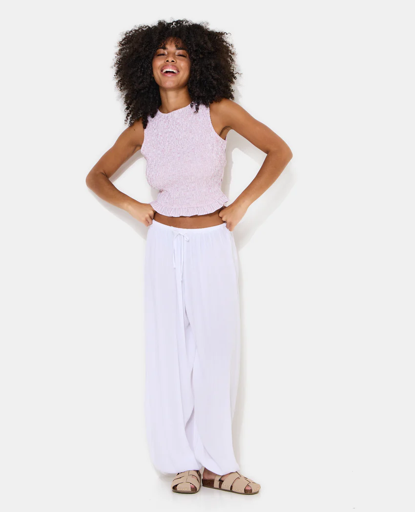 Pimkie Top rayé smocké avec dos ouvert