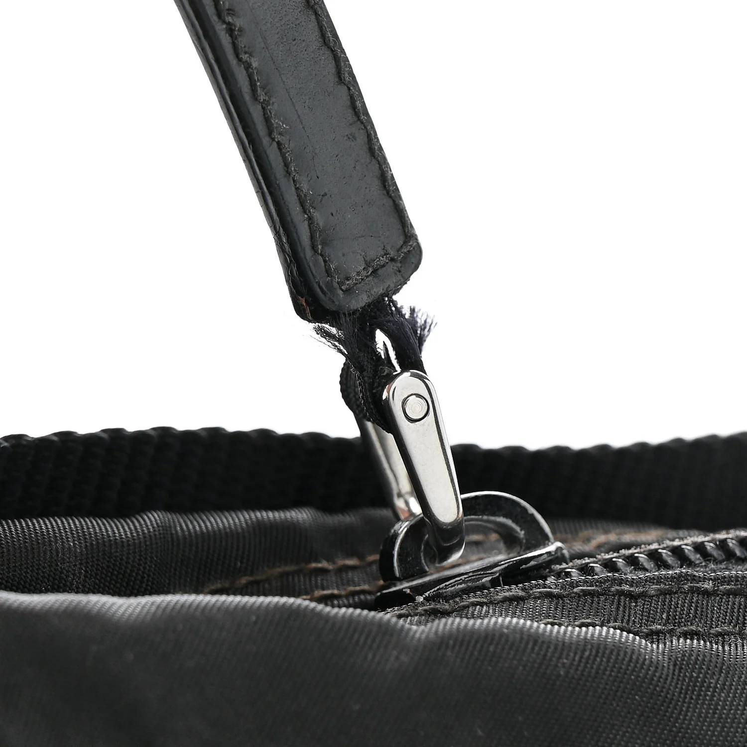 Tessuto Nylon Triangle Shoulder Bag Black - Top Club