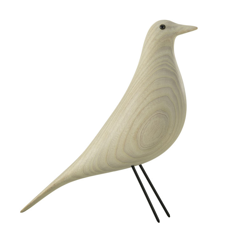 Decoratie object House Bird cotton white
