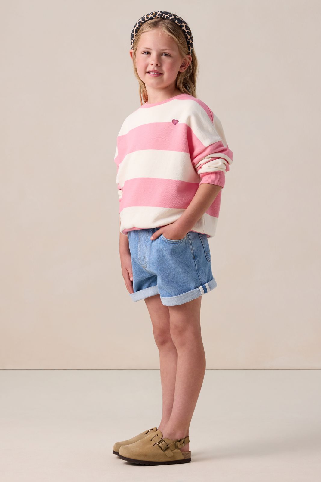 Lichtblauwe denim short