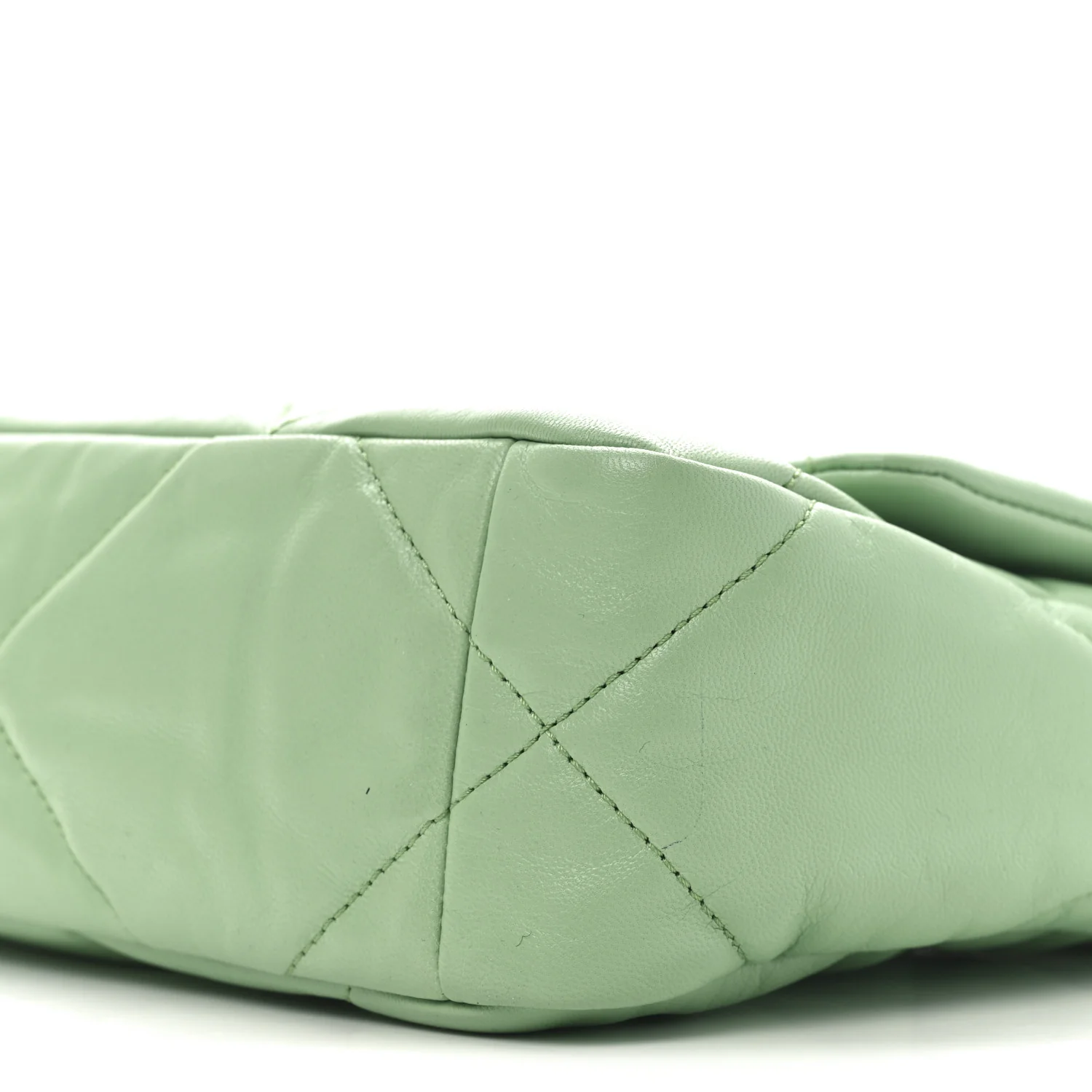 Goatskin Quilted Medium Chanel 19 Flap Light Green - Top Club