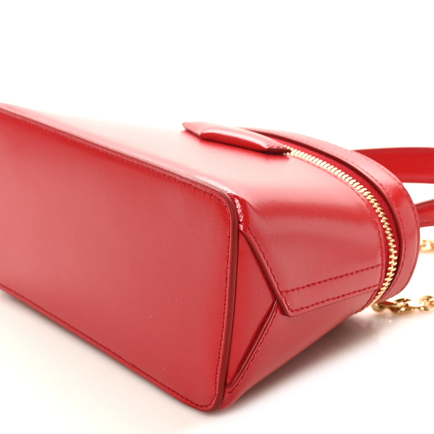 Box Calfskin Antigona Vanity Bag With Chain Vermillon - Top Club