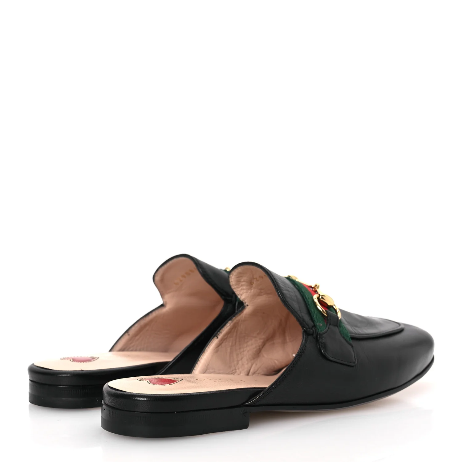 Calfskin Womens Princetown Slippers 35.5 Black - Top Club