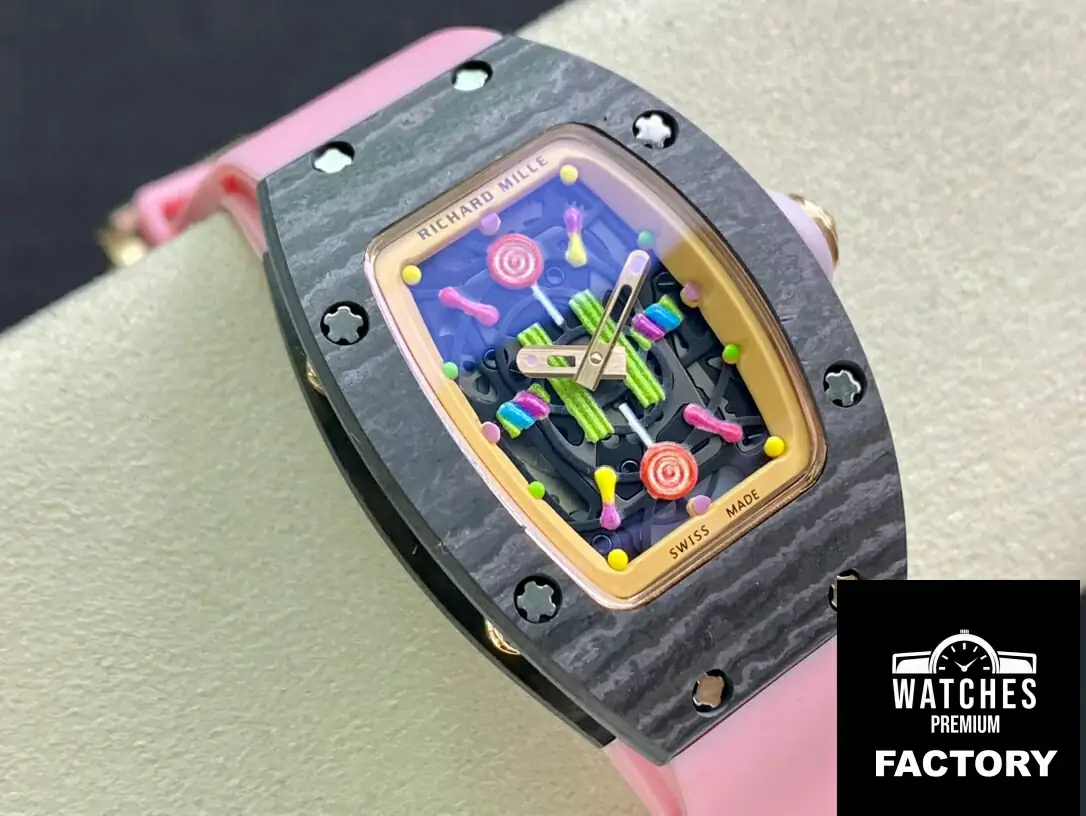 Richard Mille RM-07 Bon Bon RM Factory Pink Rubber Strap
