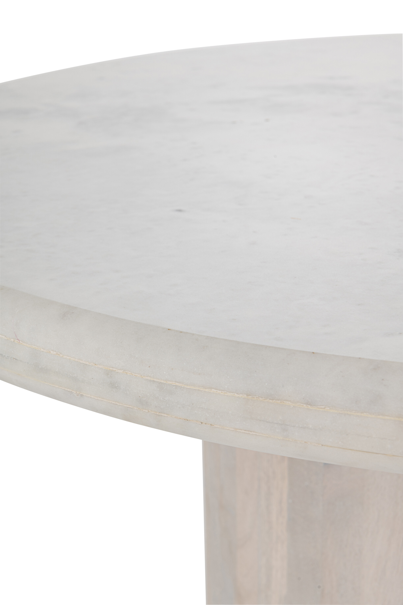 Eettafel Marmer Ø102 cm Off-White