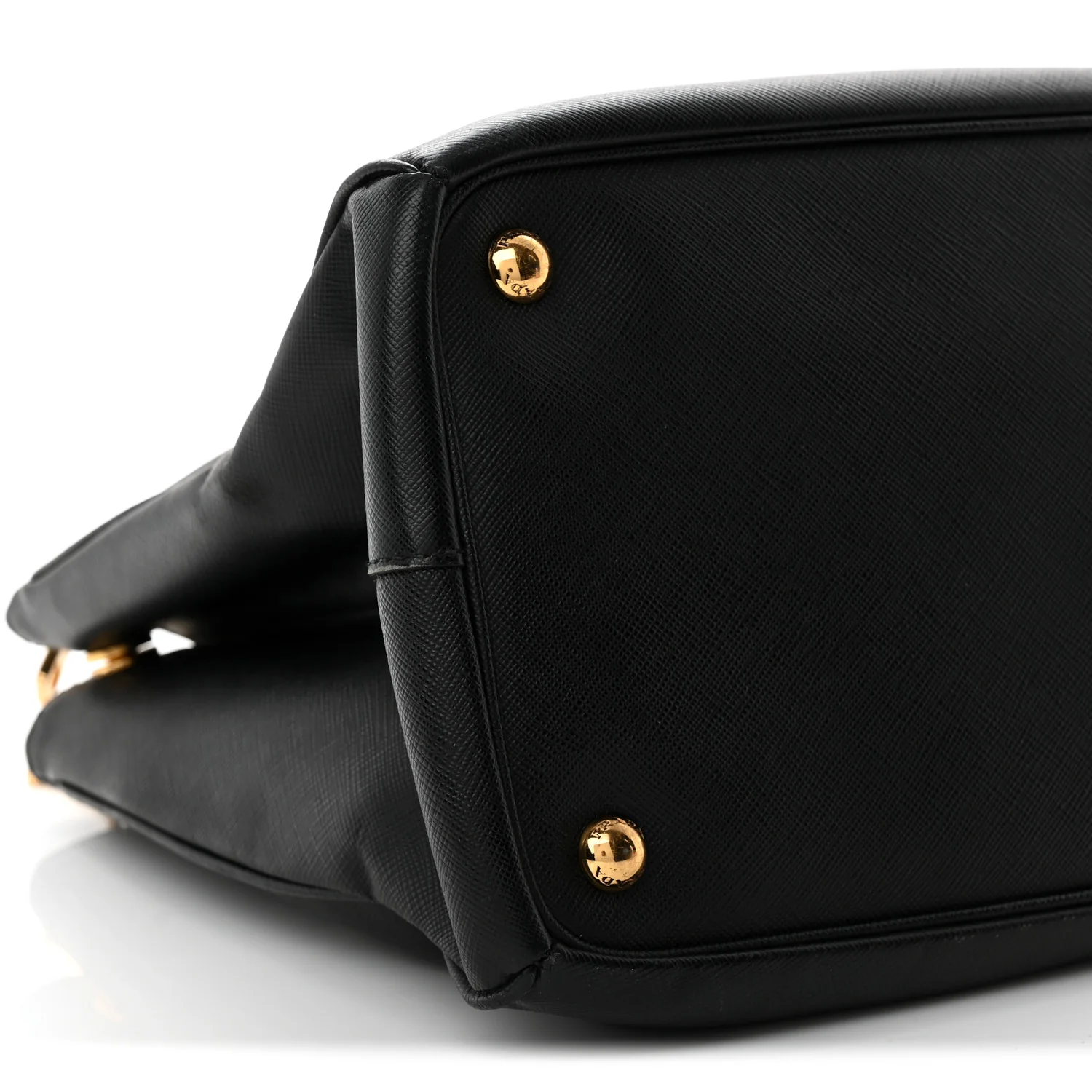 Saffiano Medium Galleria Double Zip Tote Black - Top Club