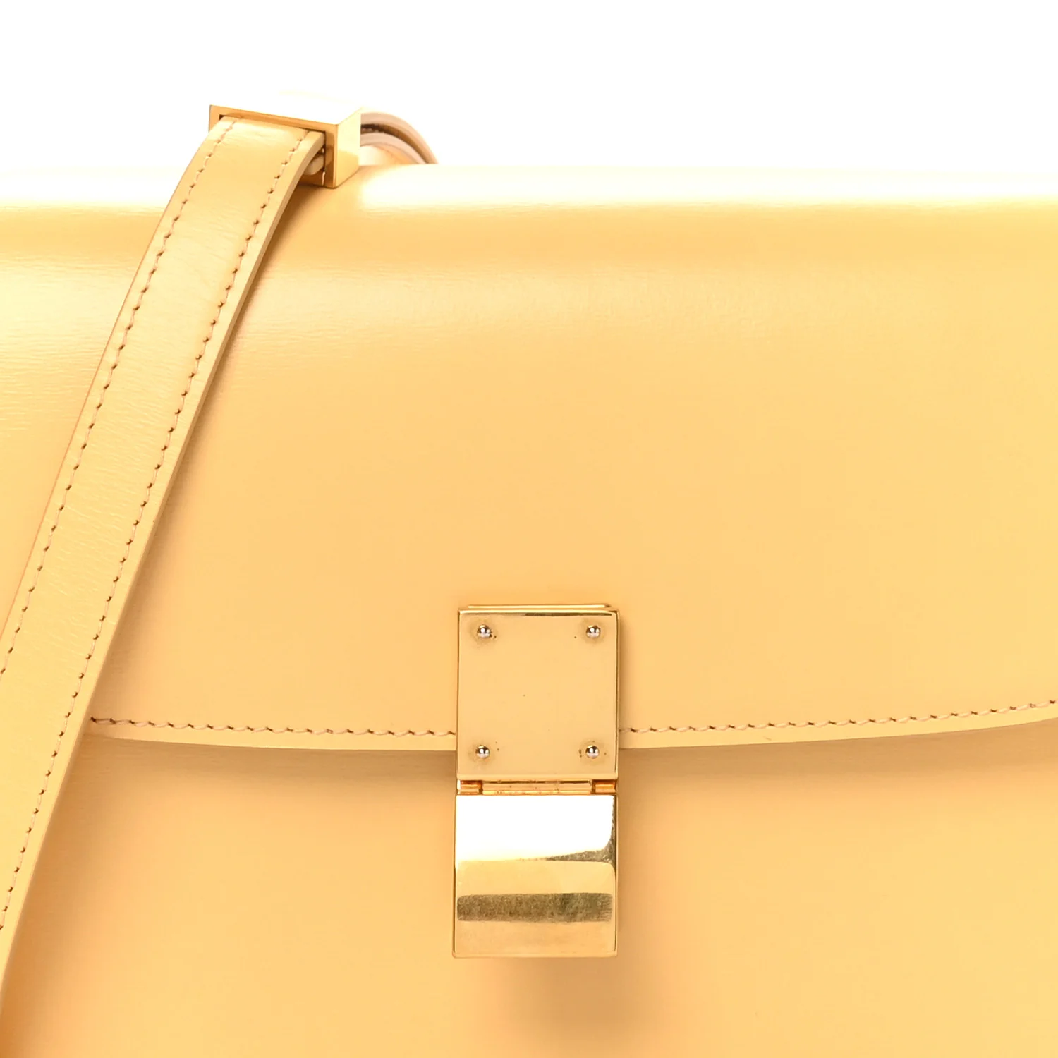 Liege Calfskin Teen Classic Box Flap Bag Sand - Top Club
