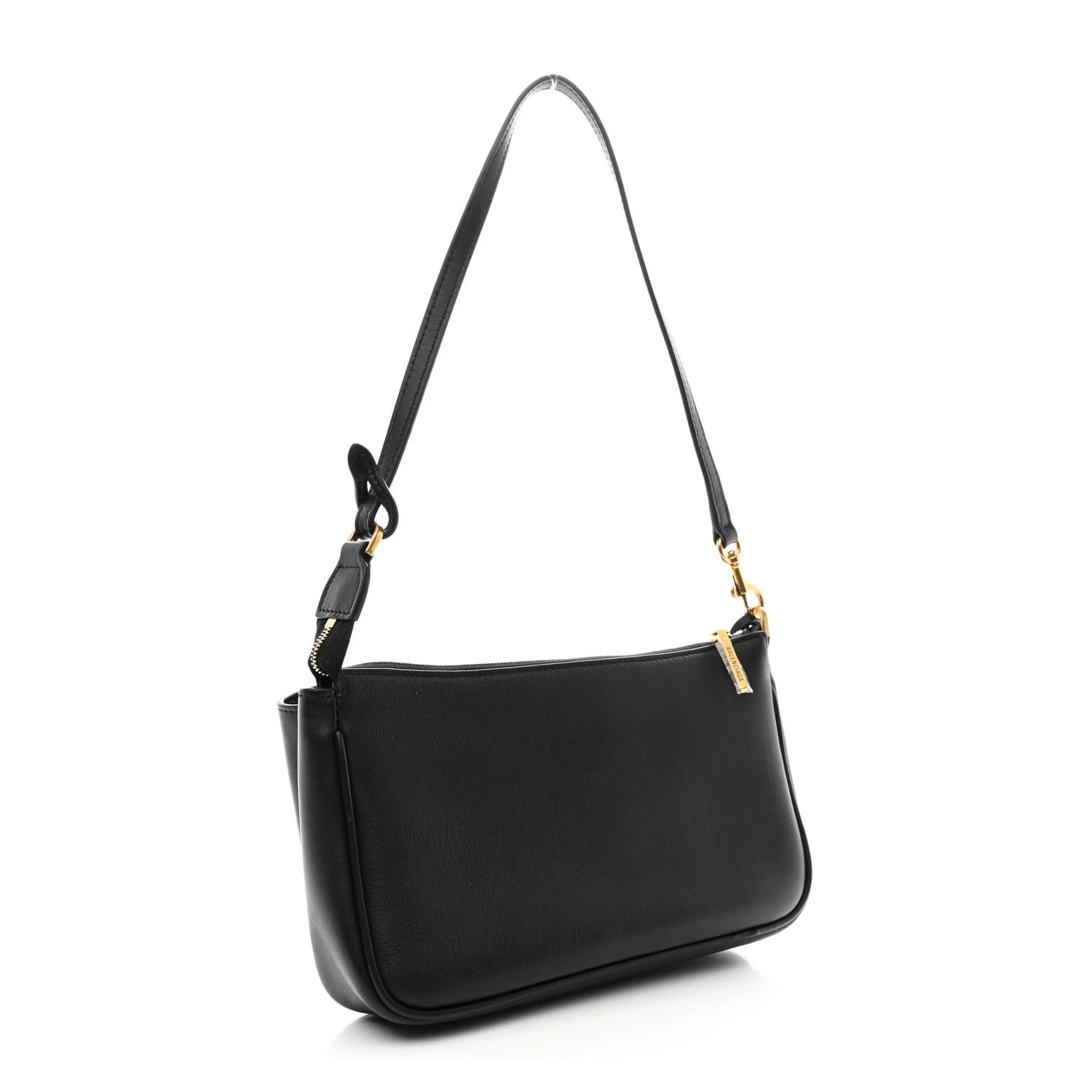 Natural Smooth Calfskin Rodeo Sling Pochette Black - Top Club
