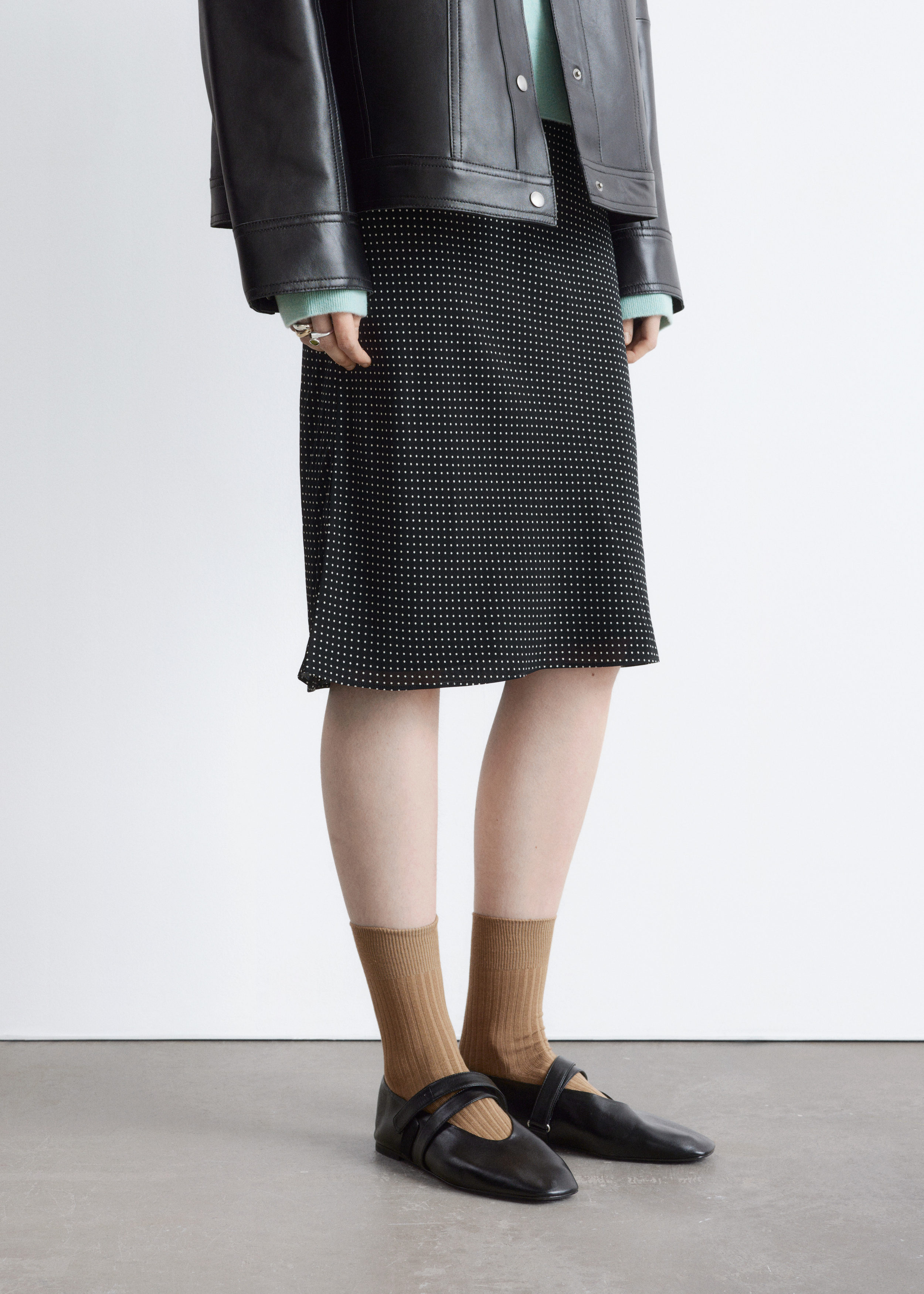 & Other Stories KNEE-LENGTH SLIP SKIRT