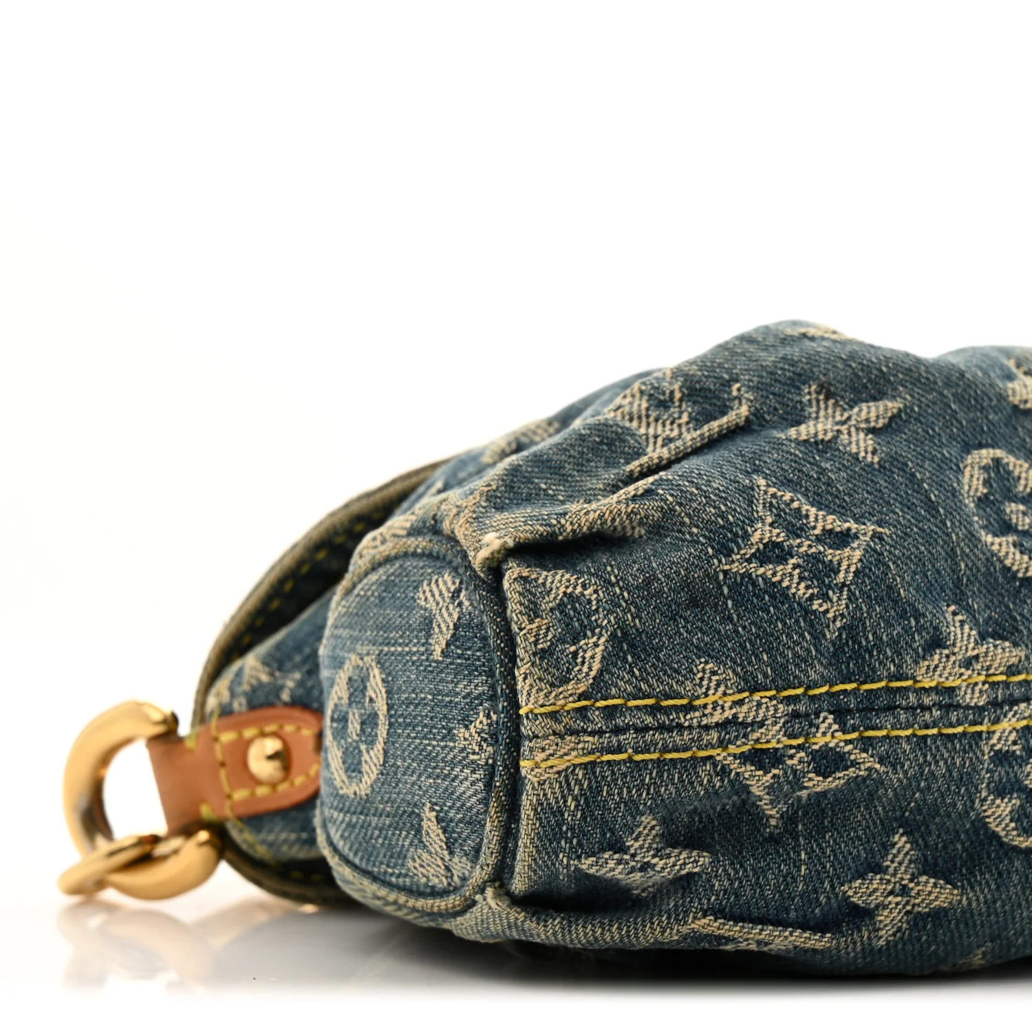 Monogram Denim Mini Pleaty Blue - Top Club