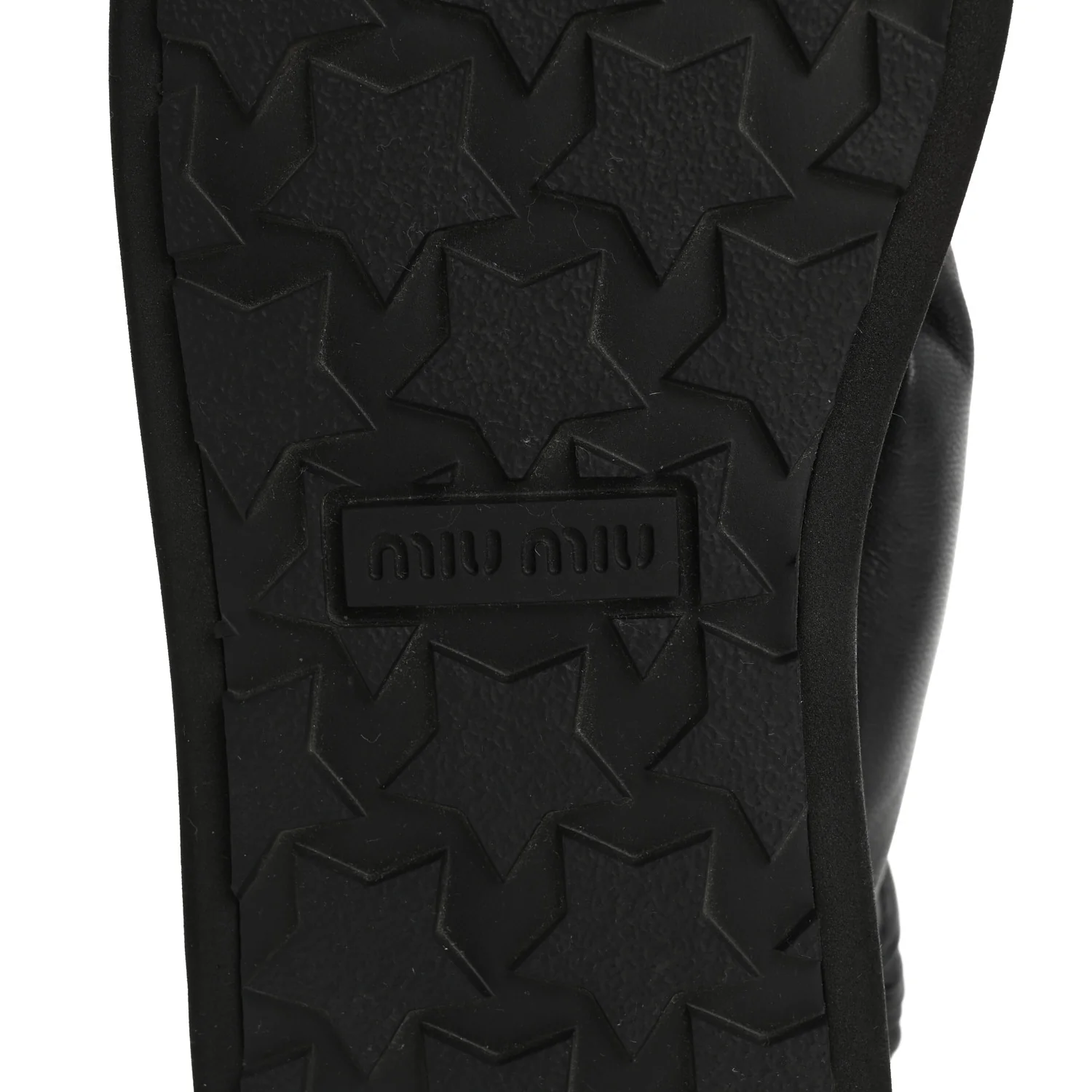 Padded Nappa Flatform Sandals 35 Black - Top Club
