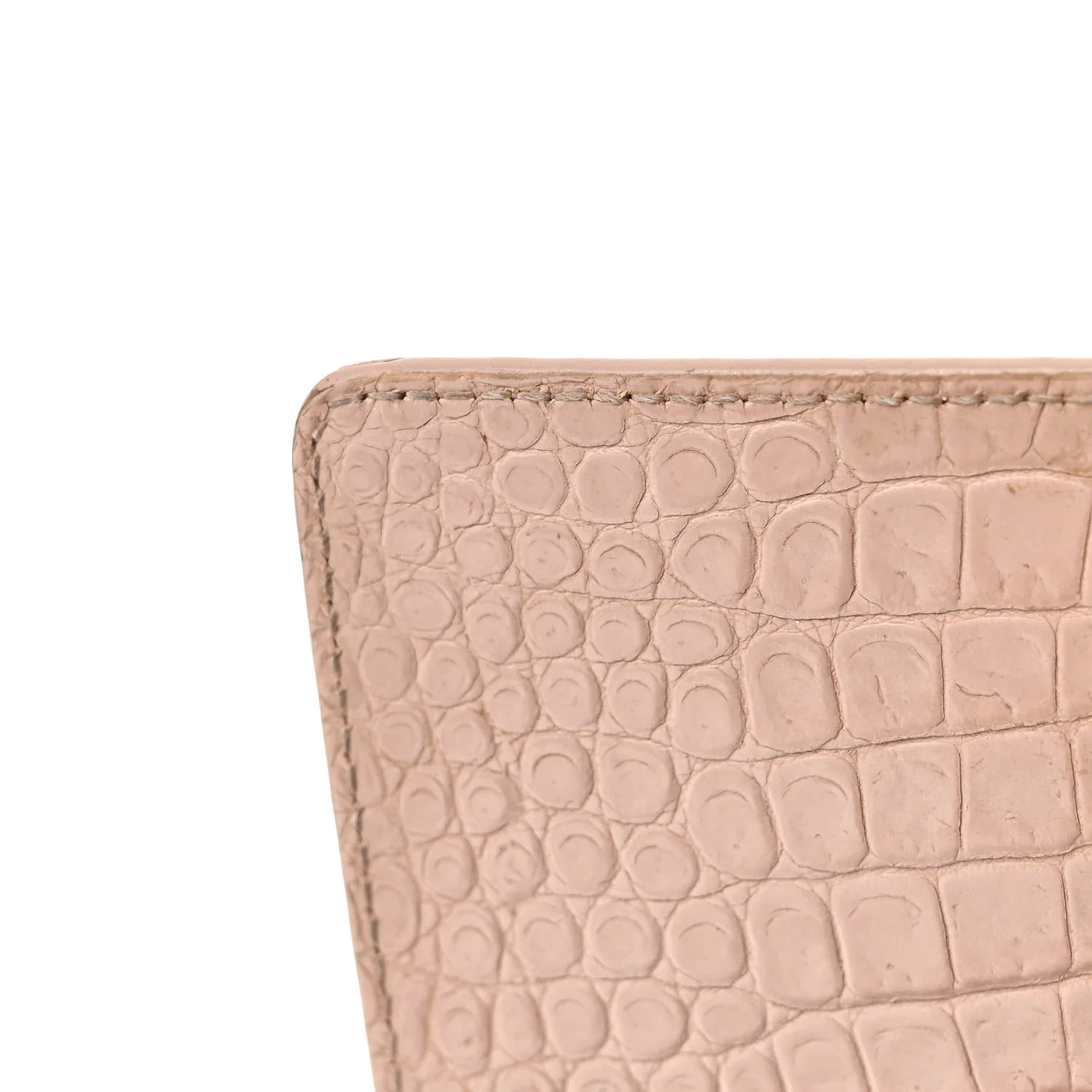 Calfskin Crocodile Embossed Medium Monogram Sunset Rose Antic - Top Club