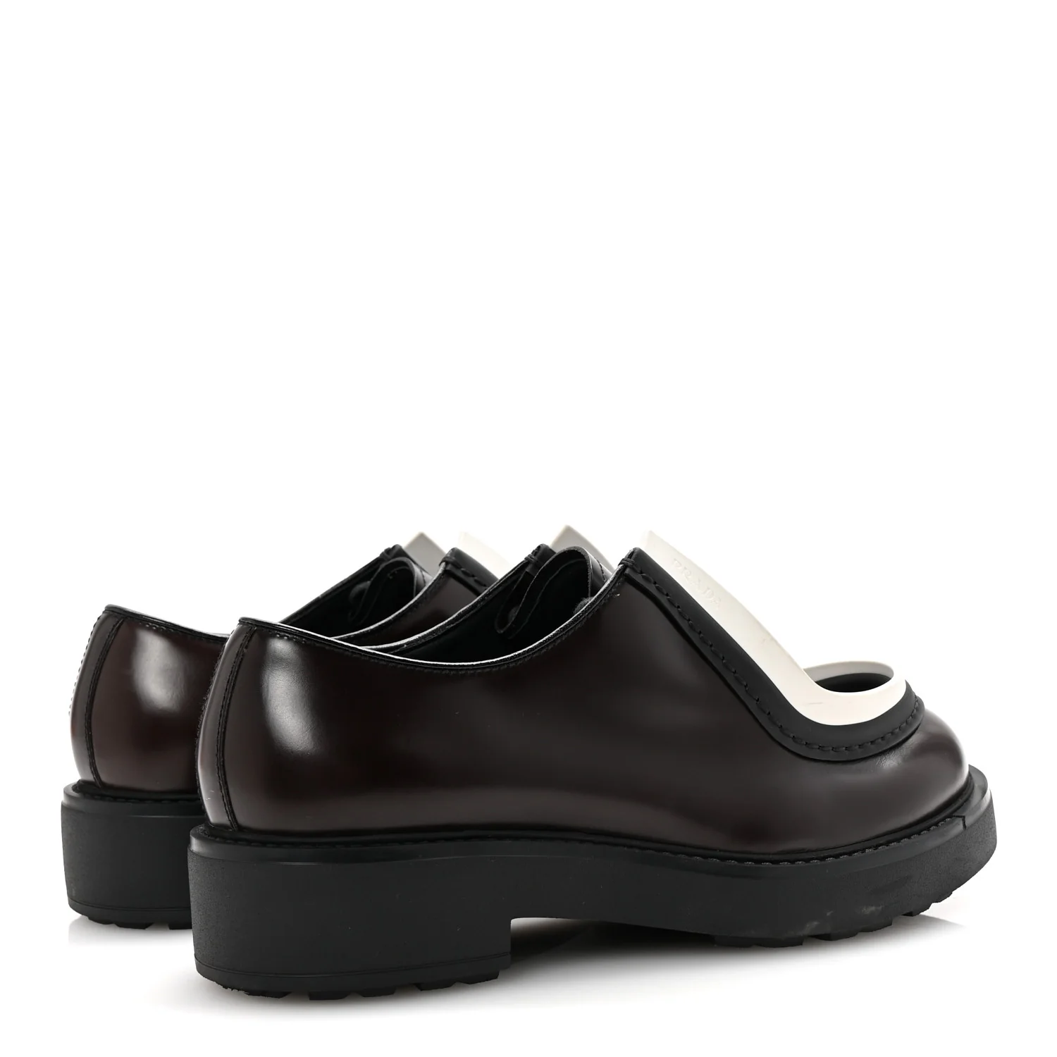 Spazzolato Rois Monolith 55mm Derby Loafers 8 Dark Brown Black - Top Club