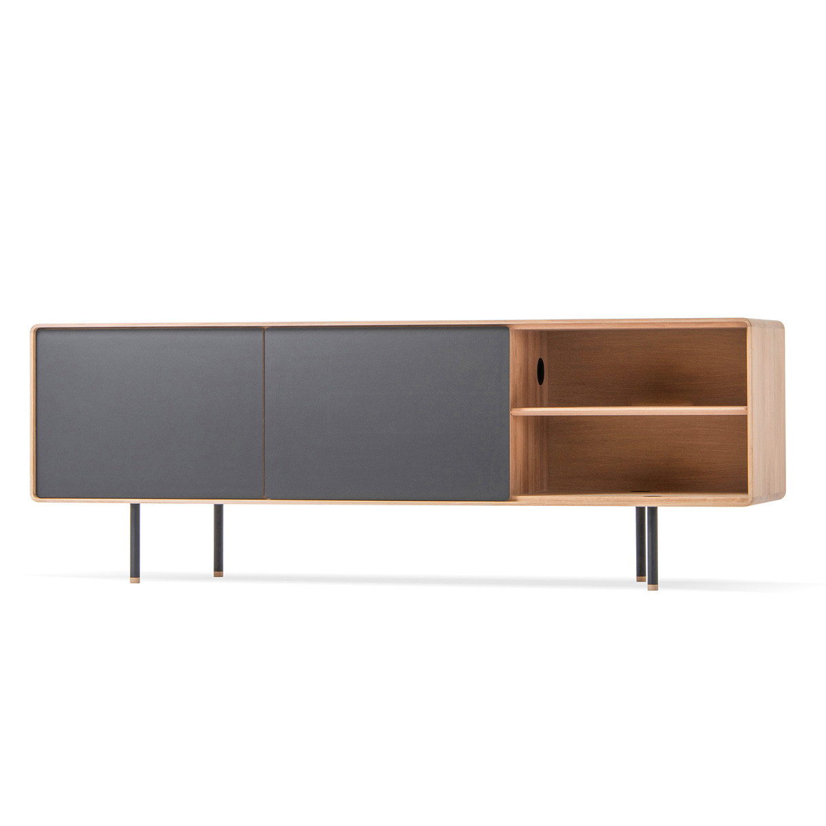 Dressoir Fina sideboard 180cm zwart