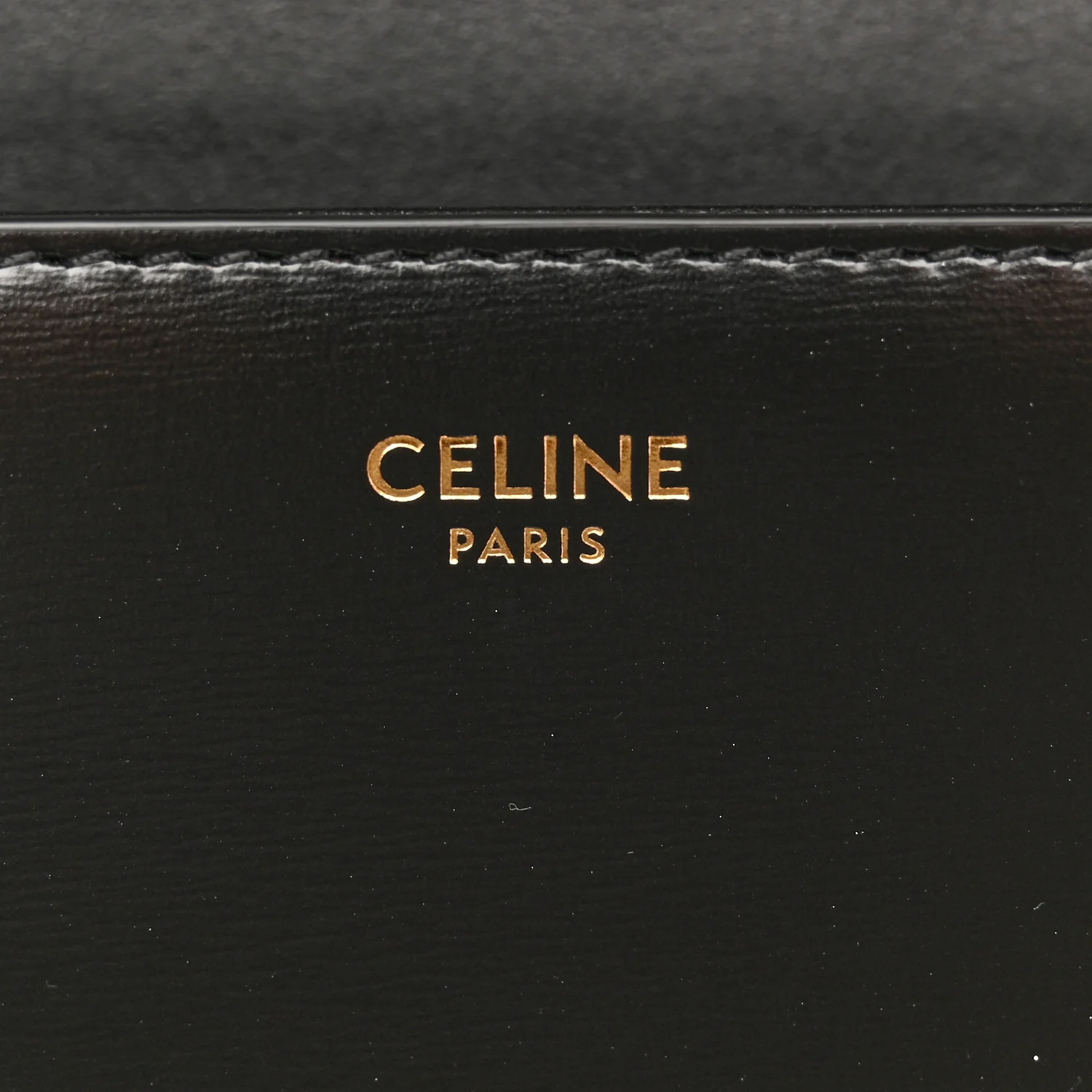 Shiny Calfskin Triomphe Chain Shoulder Bag Black - Top Club