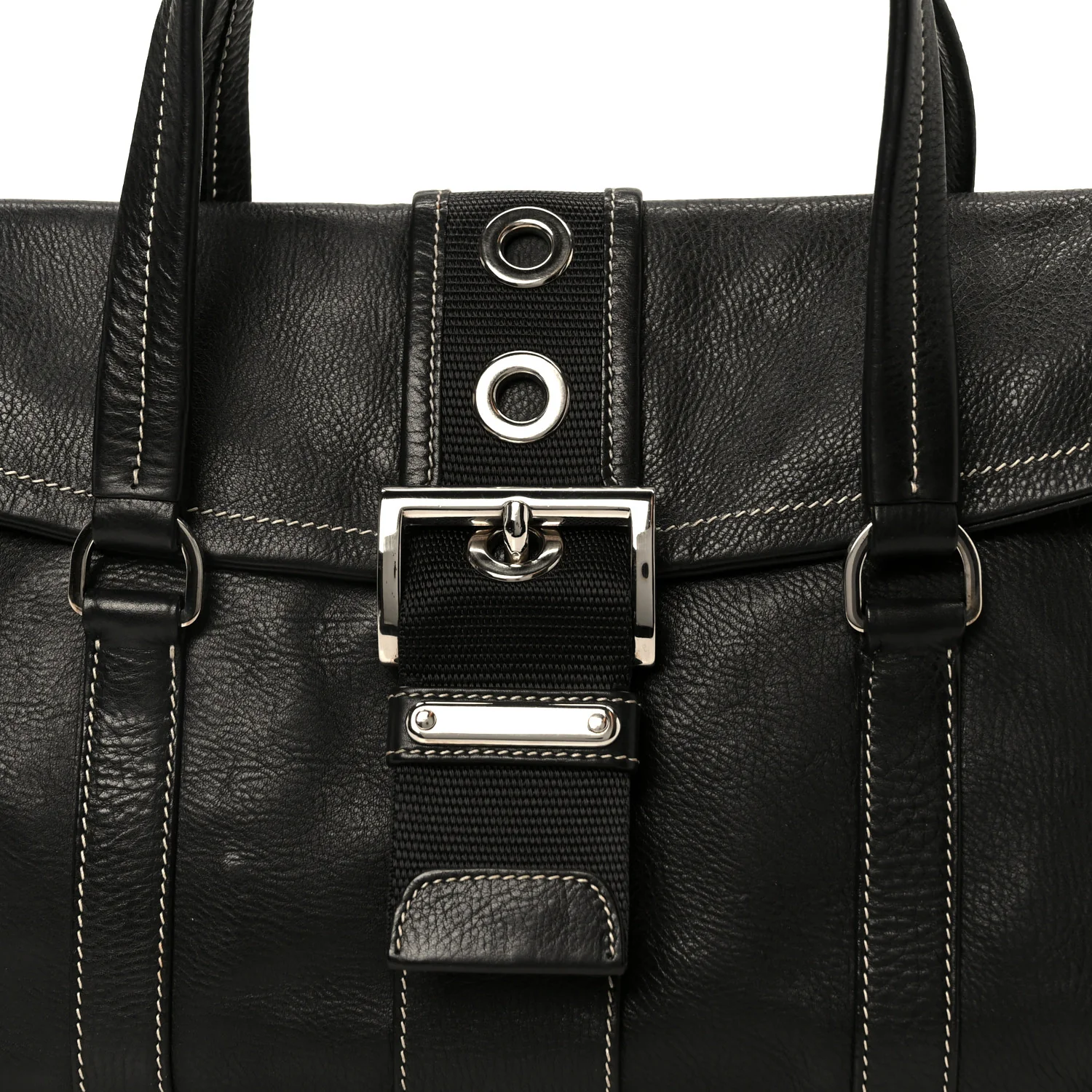 Calf Pocket Shoulder Bag Black - Top Club