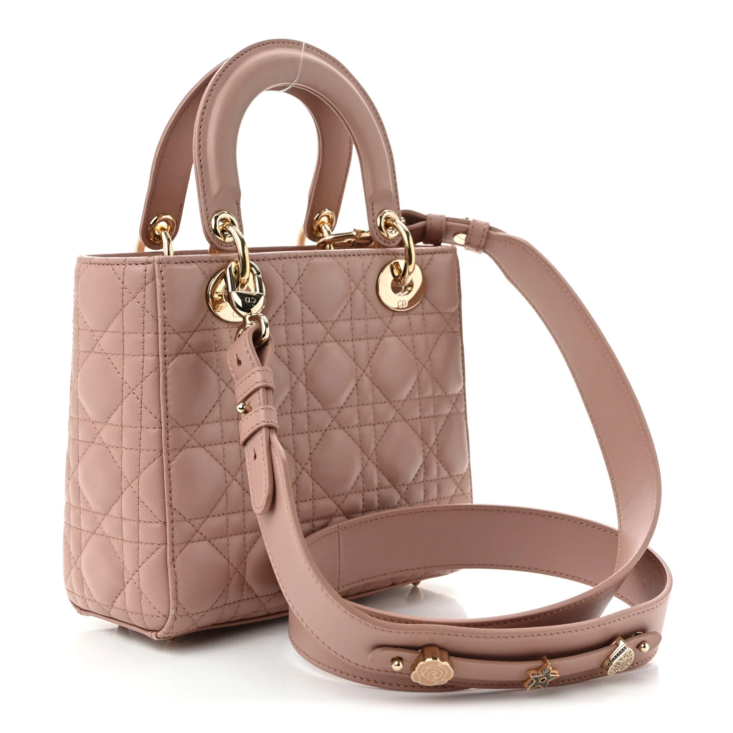 Lambskin Cannage Small Lucky Badges My Lady Dior Fard