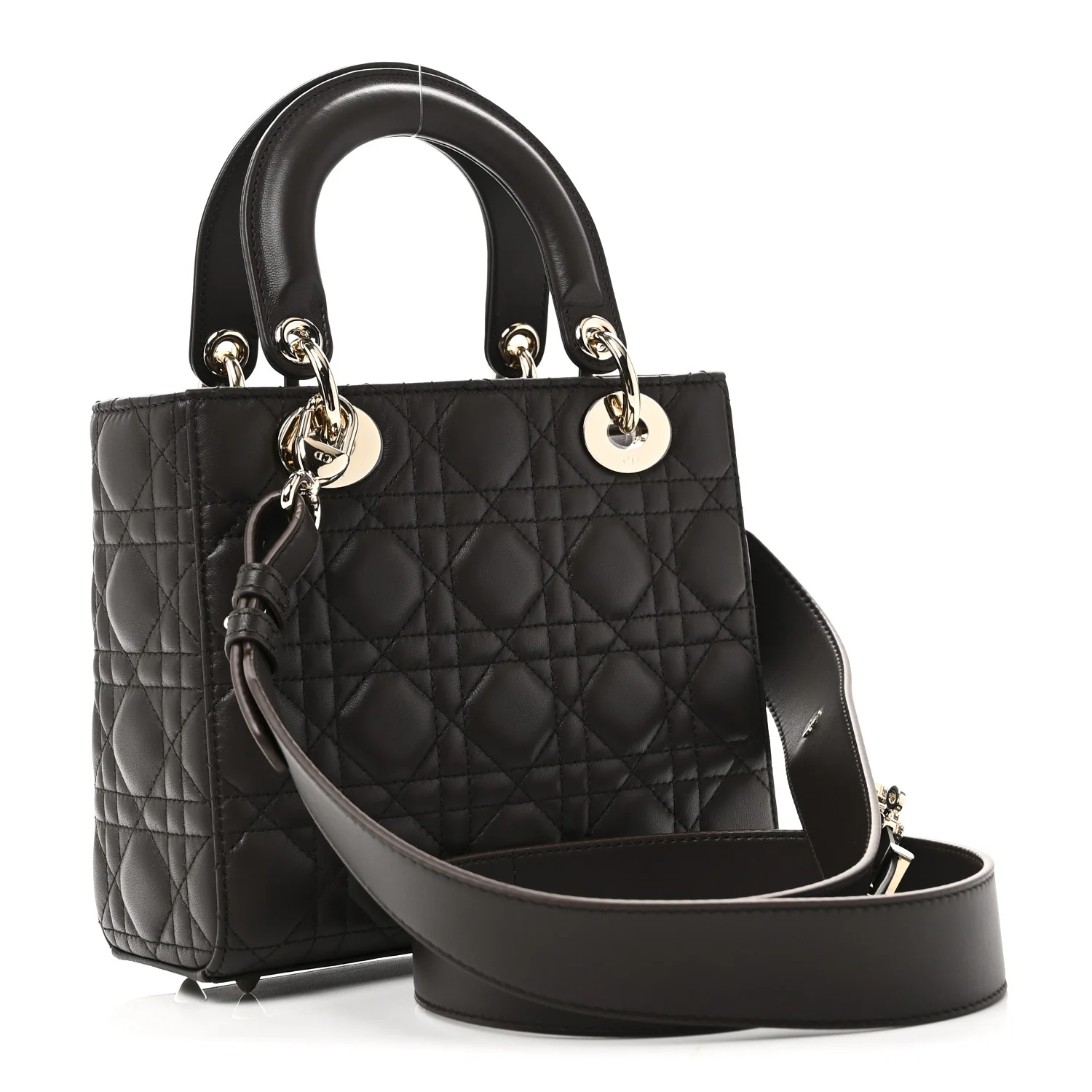 Lambskin Cannage Small My ABCDior Lady Dior Dark Brown - Top Club
