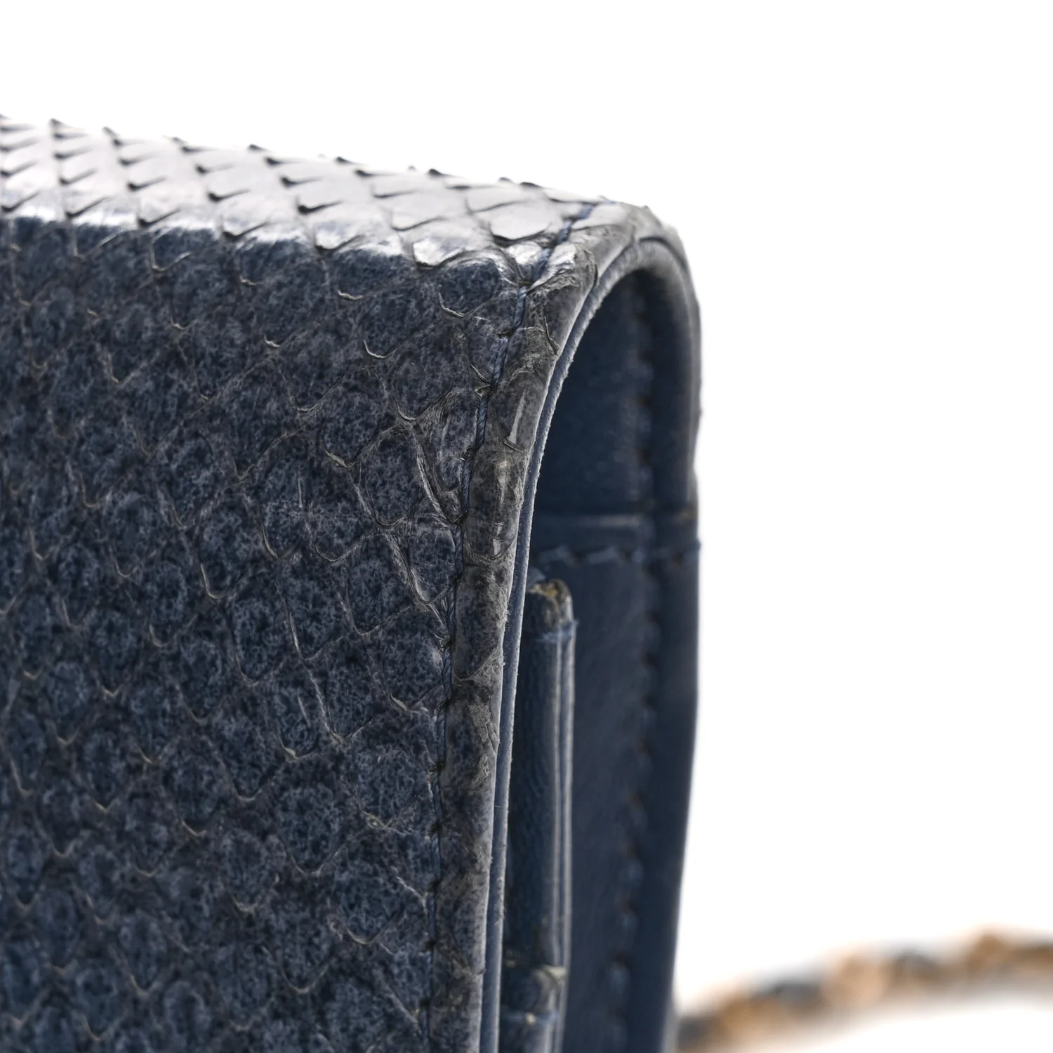 Snakeskin Wallet On Chain WOC Blue - Top Club