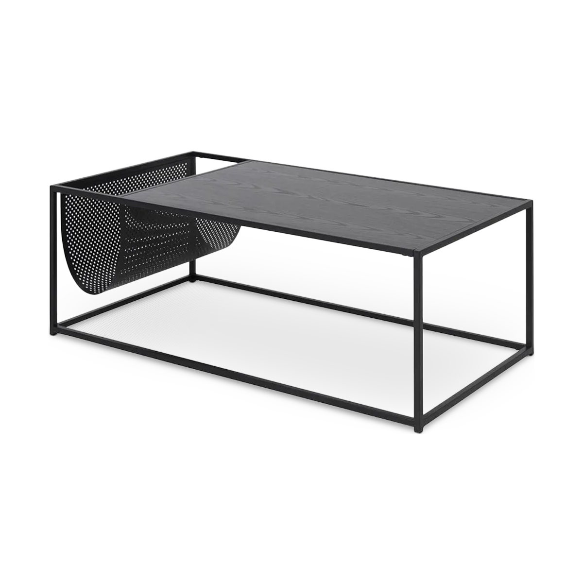 Salontafel Vic - met krantenrek Zwart