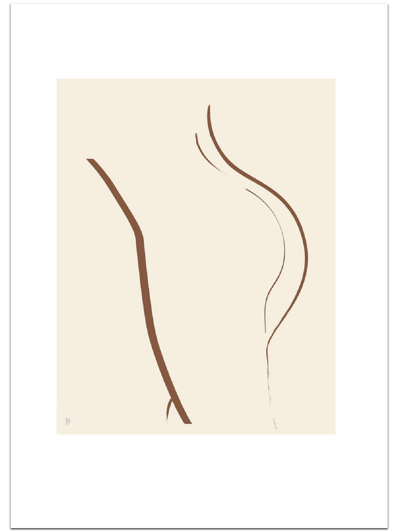 Poster Leaning Woman 30 x 40 cm