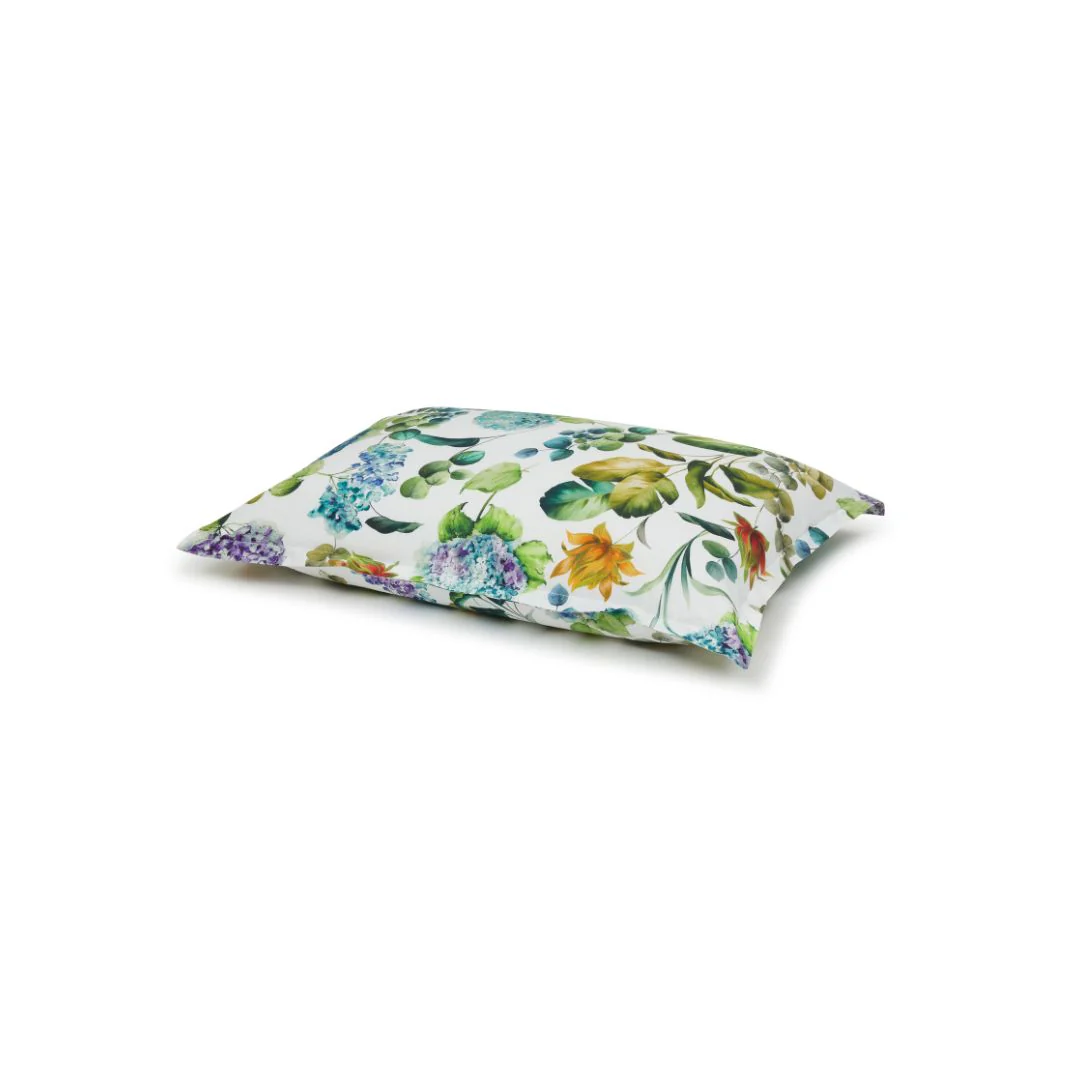 Completo Lenzuola In Percalle Hydrangea-Jungle Matrimoniale