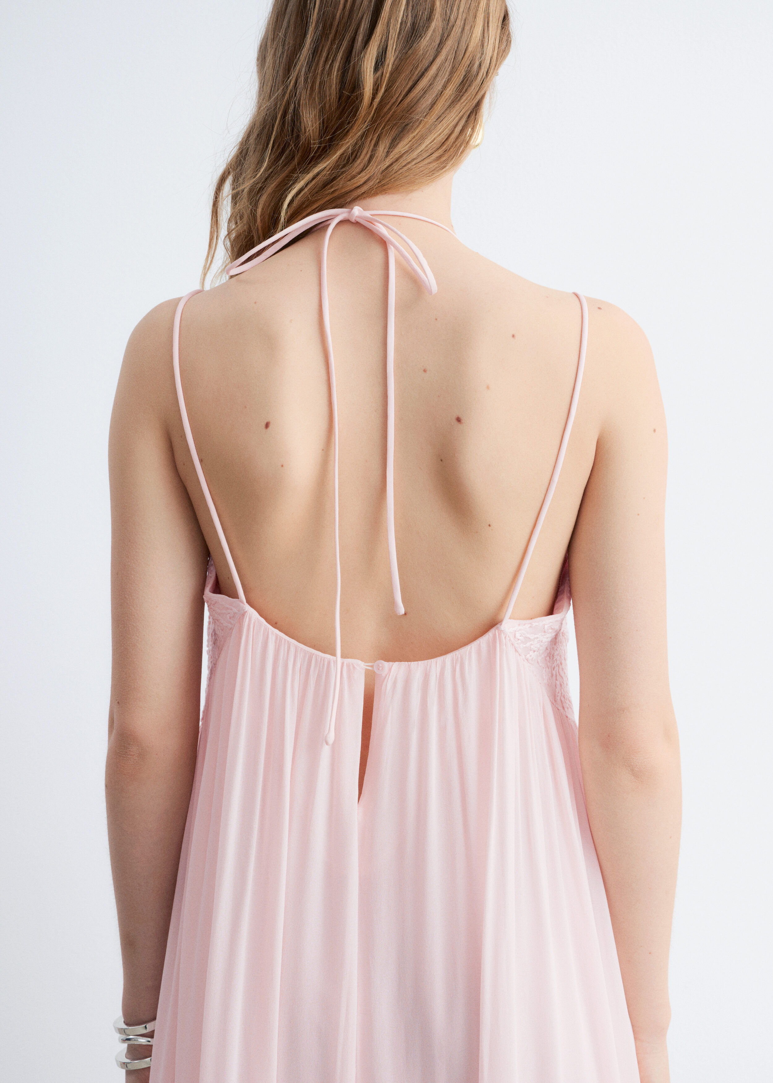 & Other Stories STRAPPY EMBROIDERED MAXI DRESS