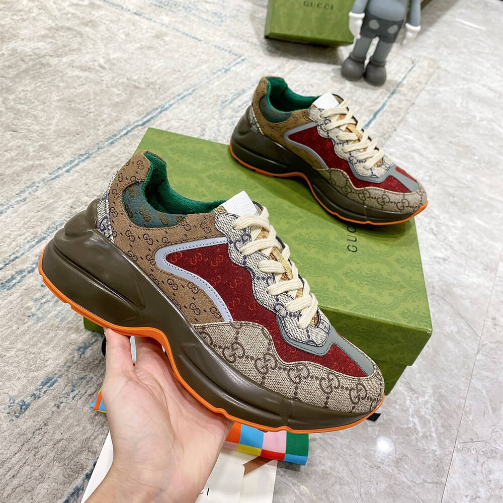 Gucci Multicolor GG Supreme Rhyton Sneaker - Top Club