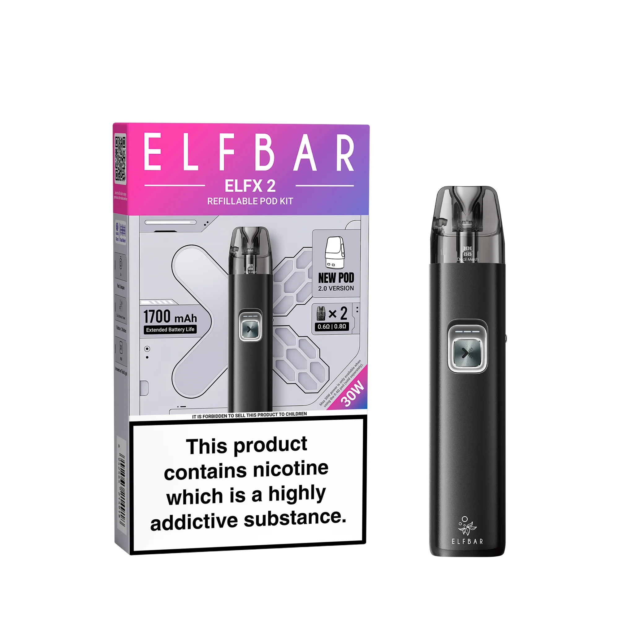 ELFBAR ELFX 2 zestaw z napełnianym podem