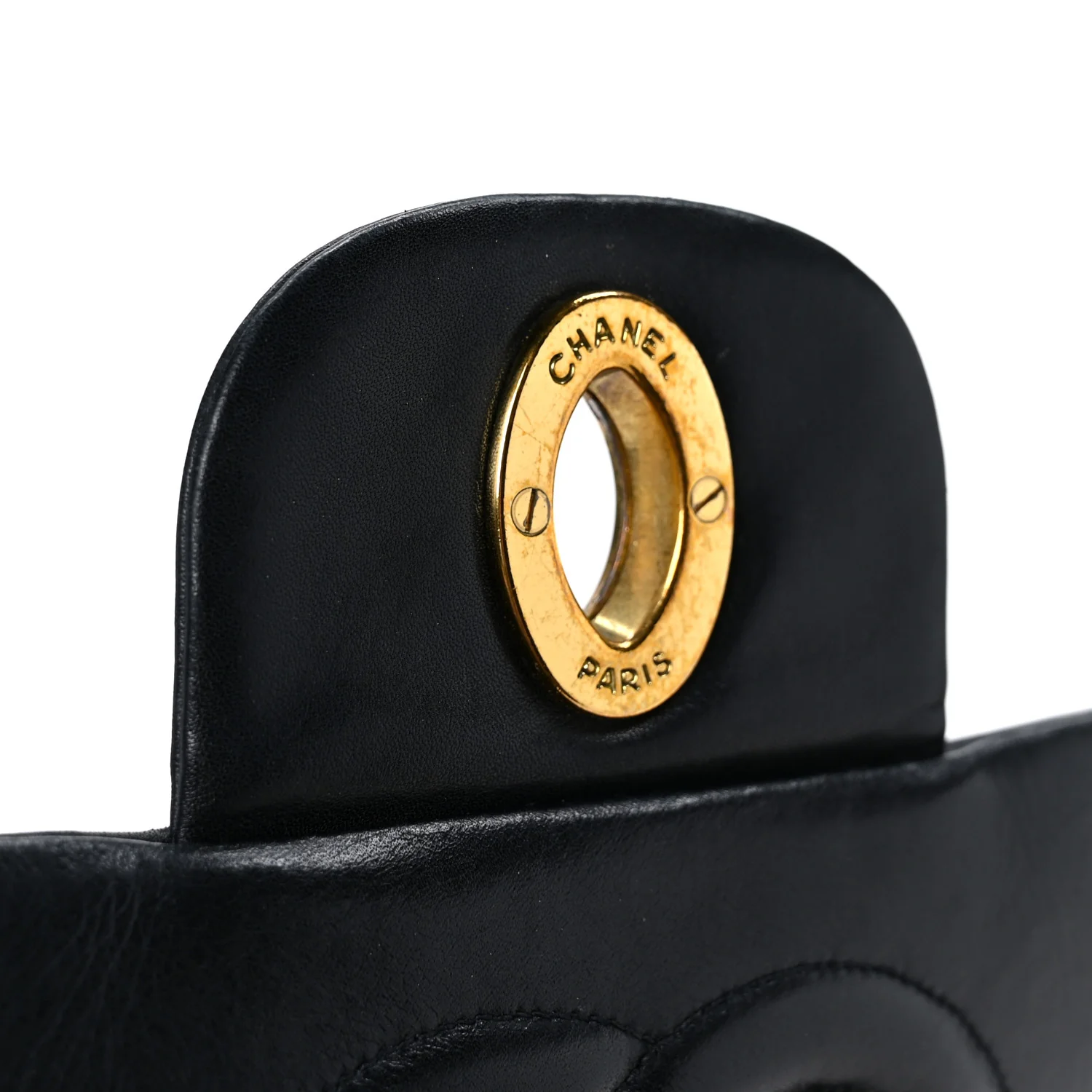 Lambskin Quilted XL Jumbo Single Flap Black - Top Club