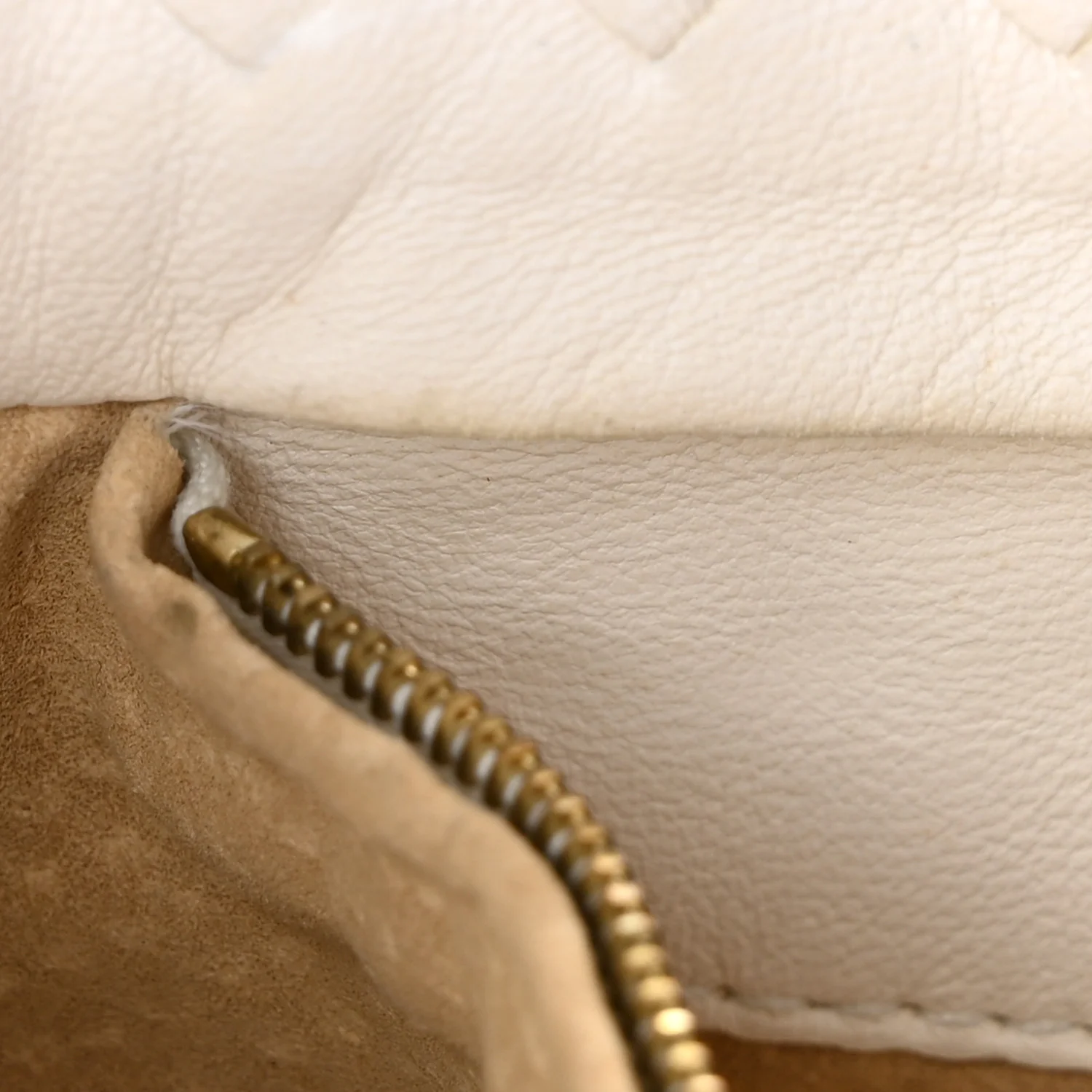 Nappa Intrecciato Small Capri Tote White - Top Club