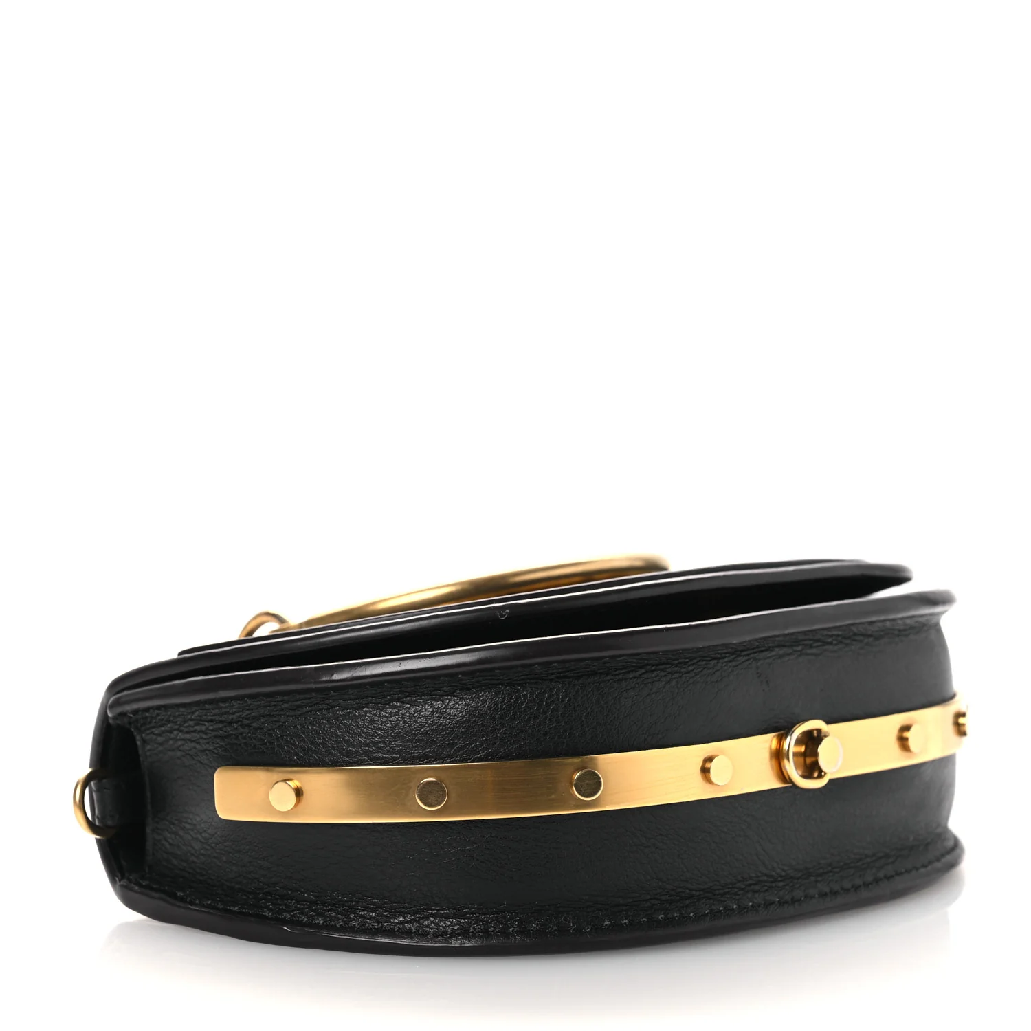 Calfskin Small Nile Bracelet Minaudiere Bag Black - Top Club