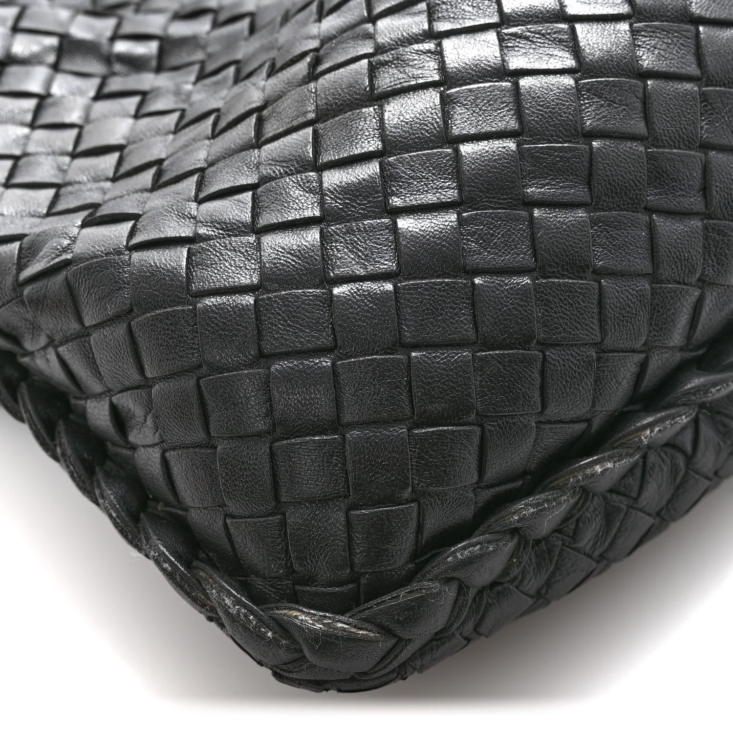 Nappa Intrecciato Large Veneta Hobo Black - Top Club