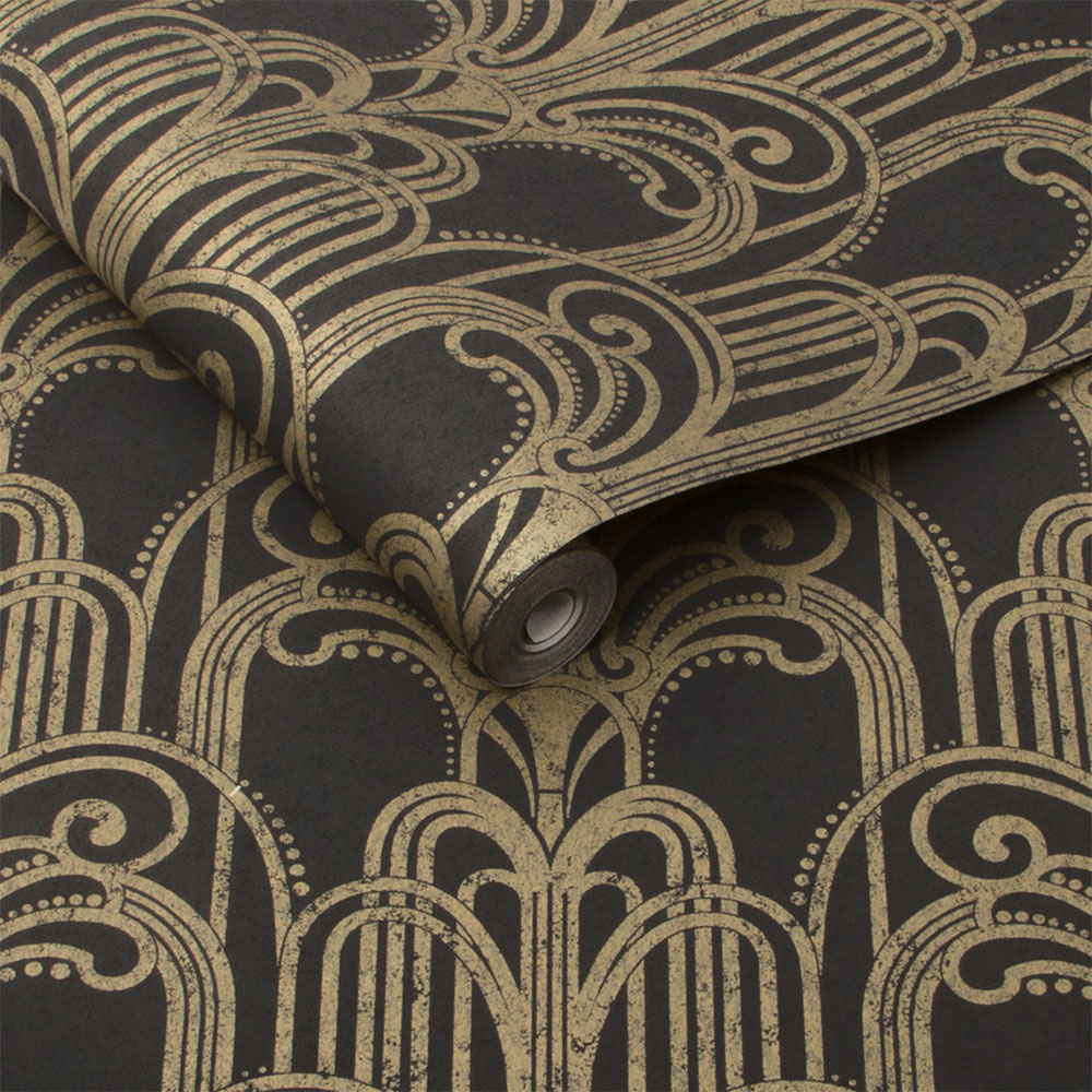 Graham & Brown  vliesbehang  Art Deco Black Gold Graham & Brown  vliesbehang  Art Deco Black Gold