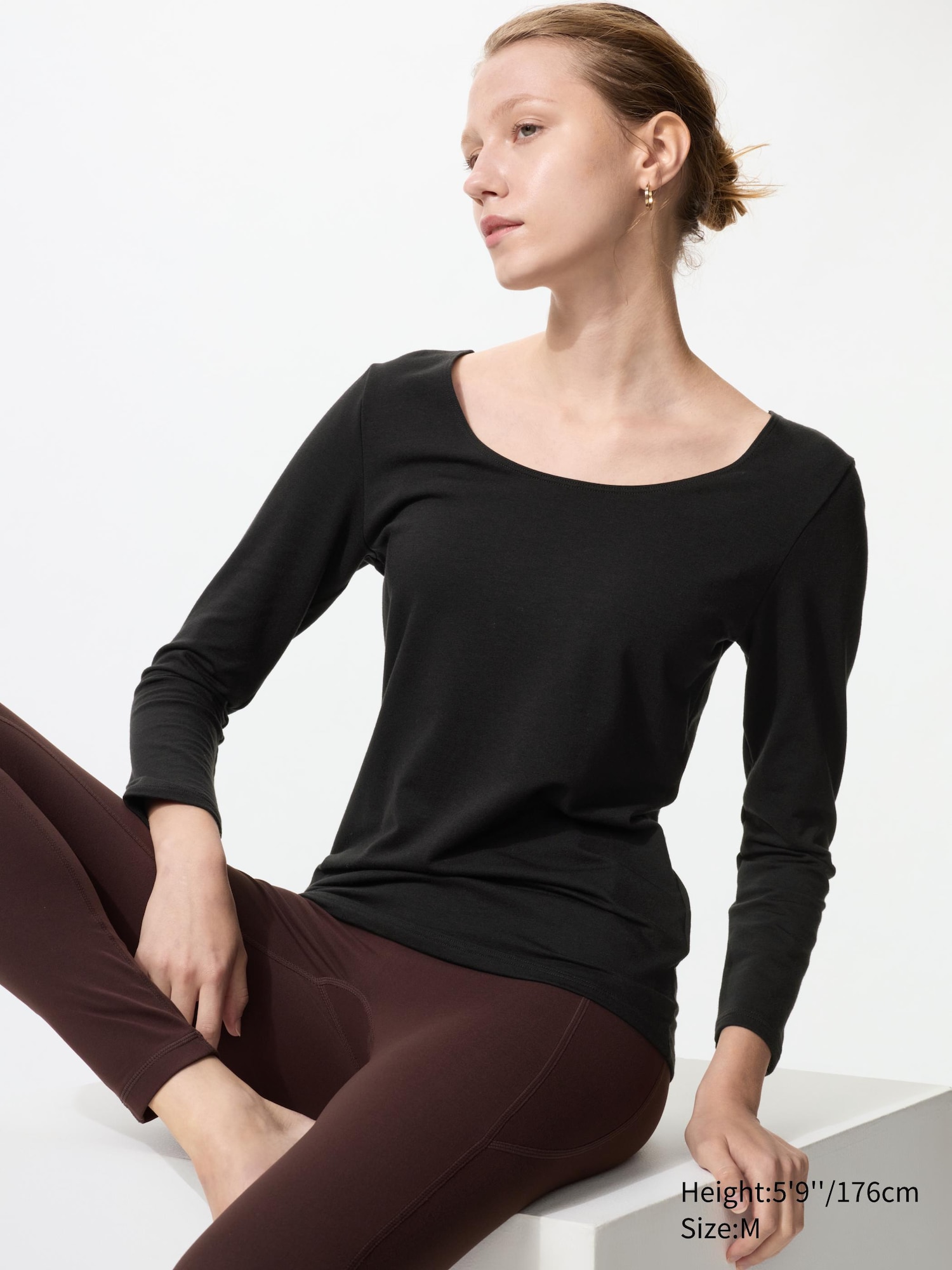 HEATTECH EXTRA WARM Cotton Scoop Neck Long Sleeve T-Shirt