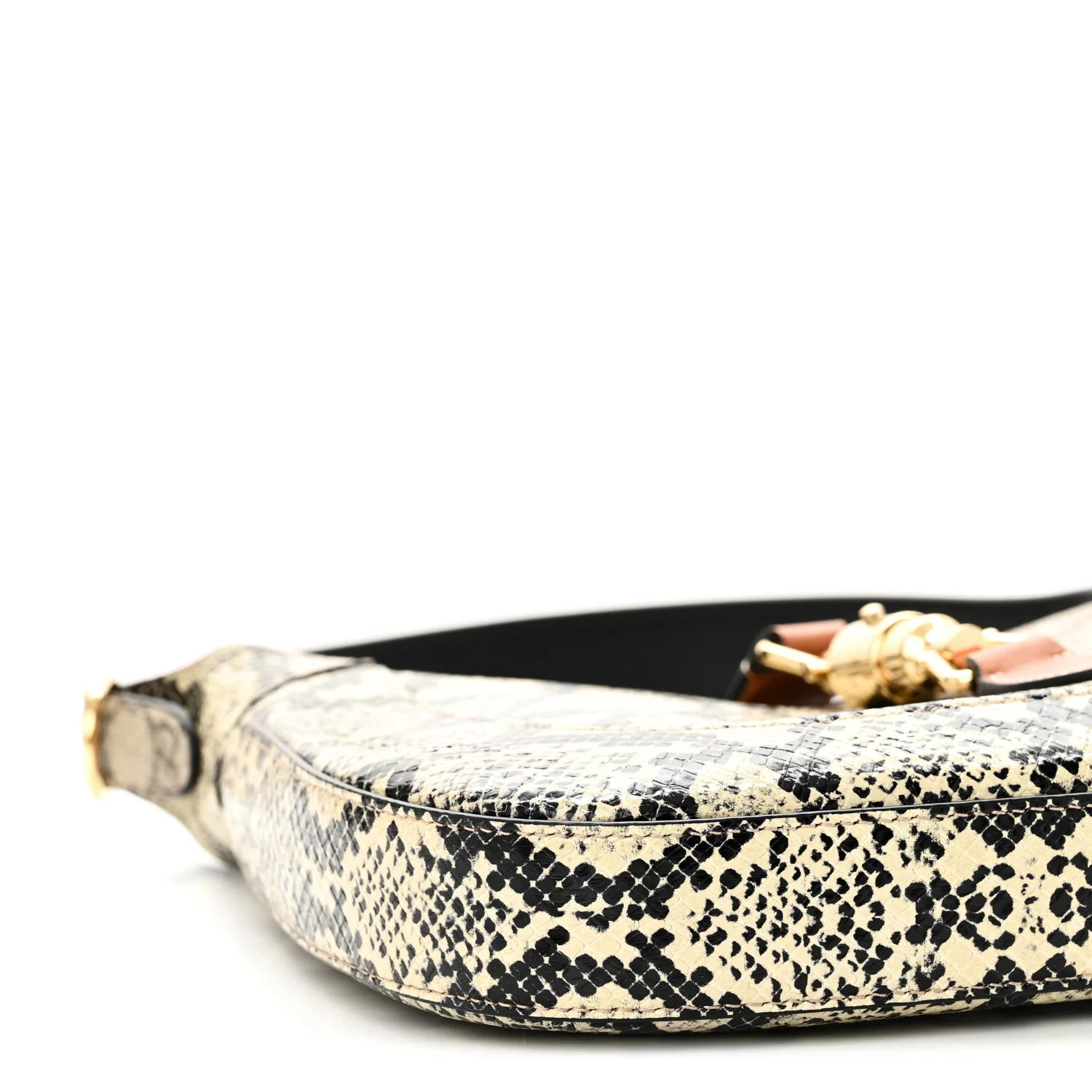 GG Supreme Monogram Snakeskin Small Jackie 1961 Hobo Beige Ebony - Top Club