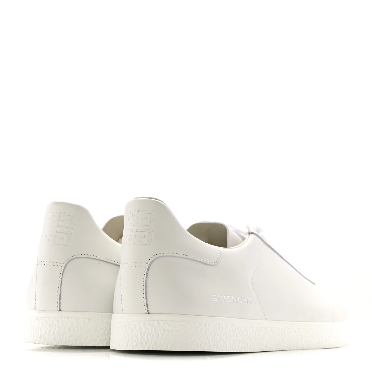 Calfskin Logo Debossed Town Sneakers 43 White - Top Club