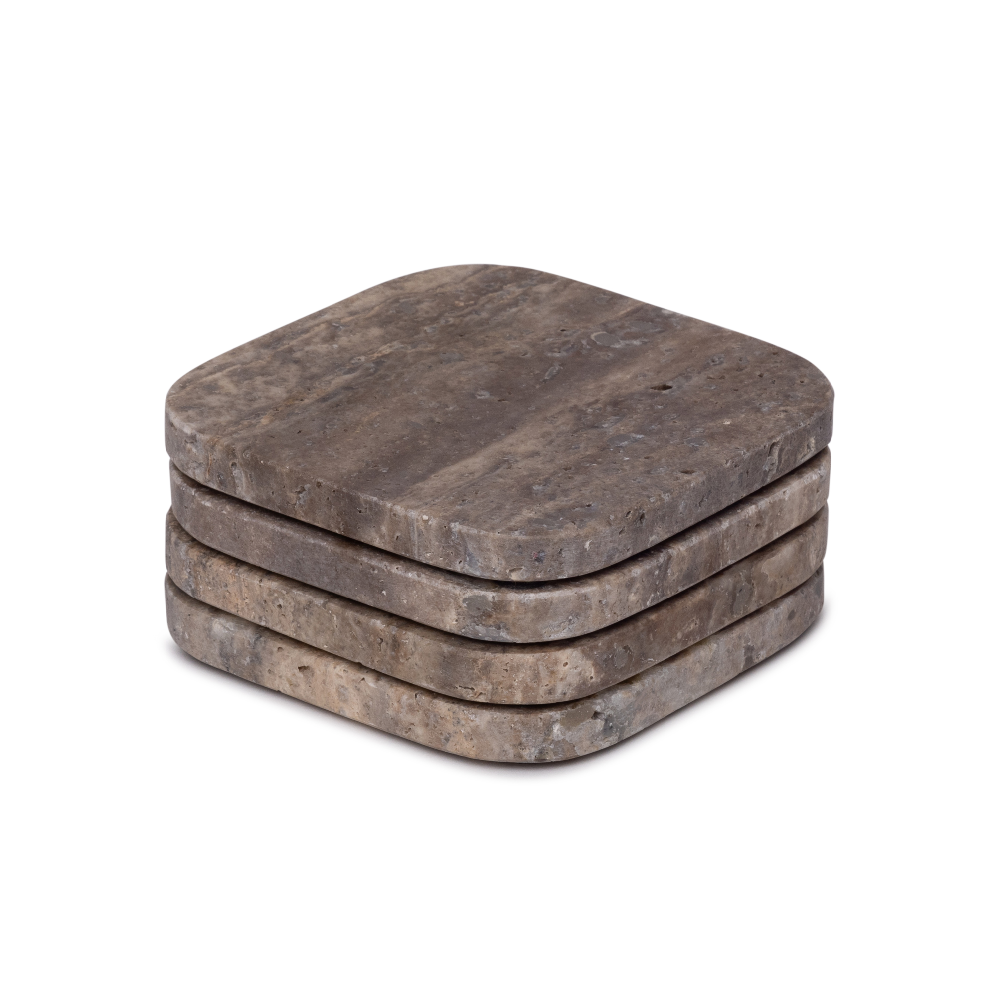 Onderzetter Organische Titanium travertine - set van 4