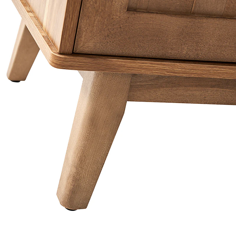 Horace 63" Wide Sideboard with Maple Veneer Woven Cabinet Doors