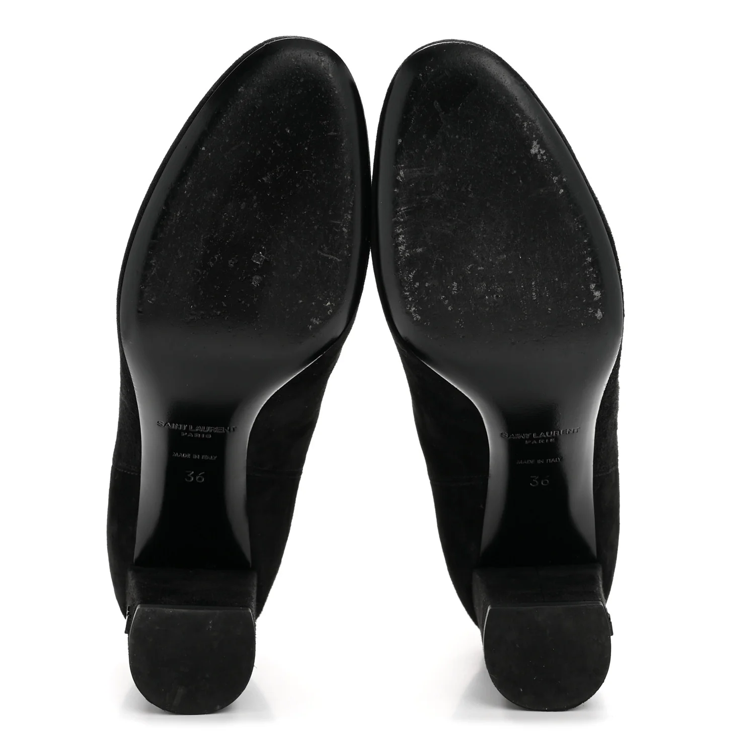 Suede Loulou Pin Booties 36 Black - Top Club