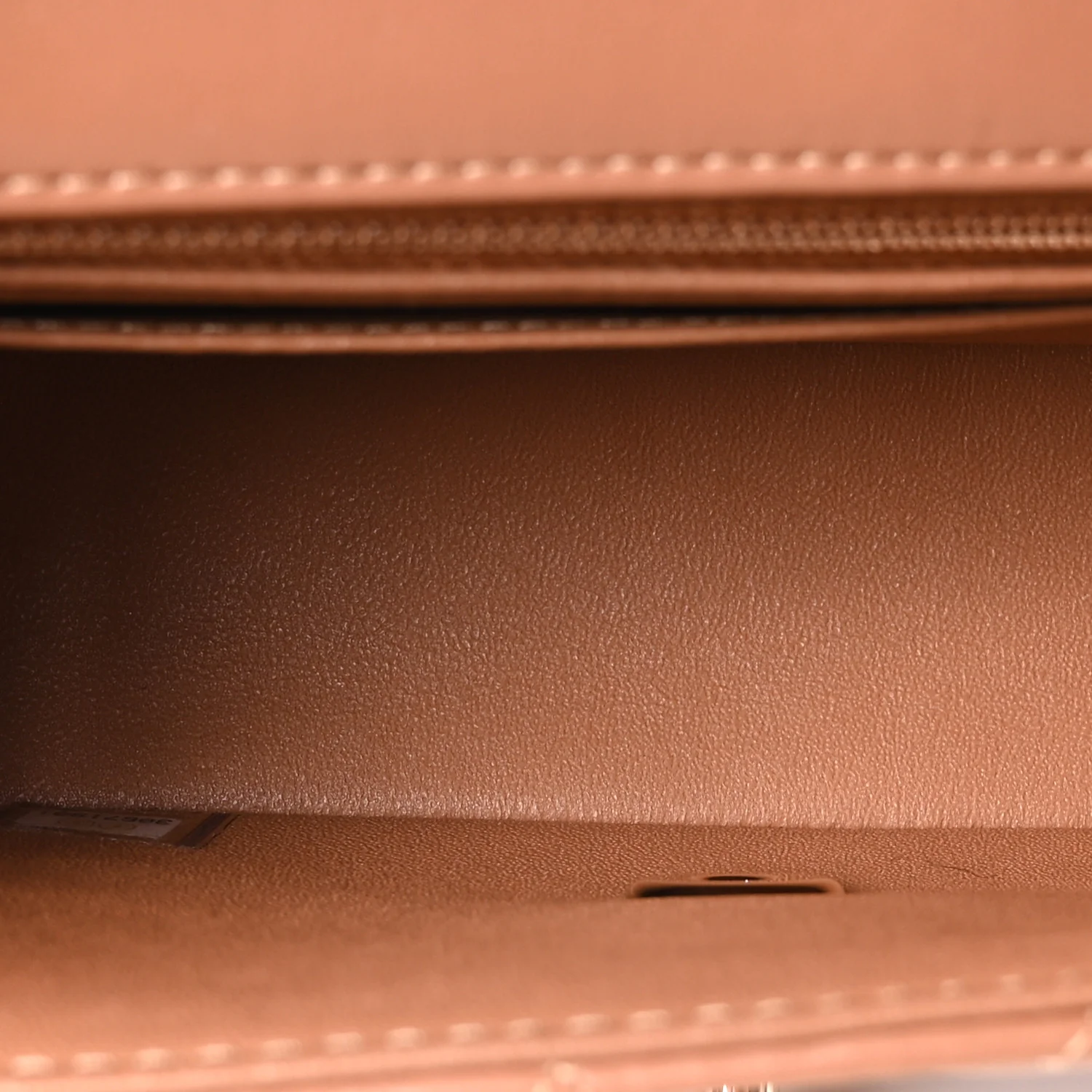 Lambskin Quilted Mini Rectangular Flap Brown - Top Club
