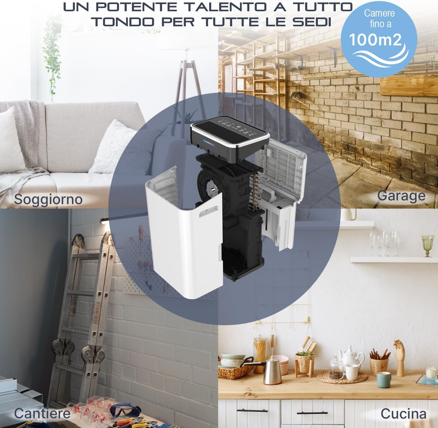 Comedes Demecto 30 eco - Deumidificatore per edilizia (max 25 litri/24 h) adatto per tutte le stanze e cantine fino a 100 m²/230 m³