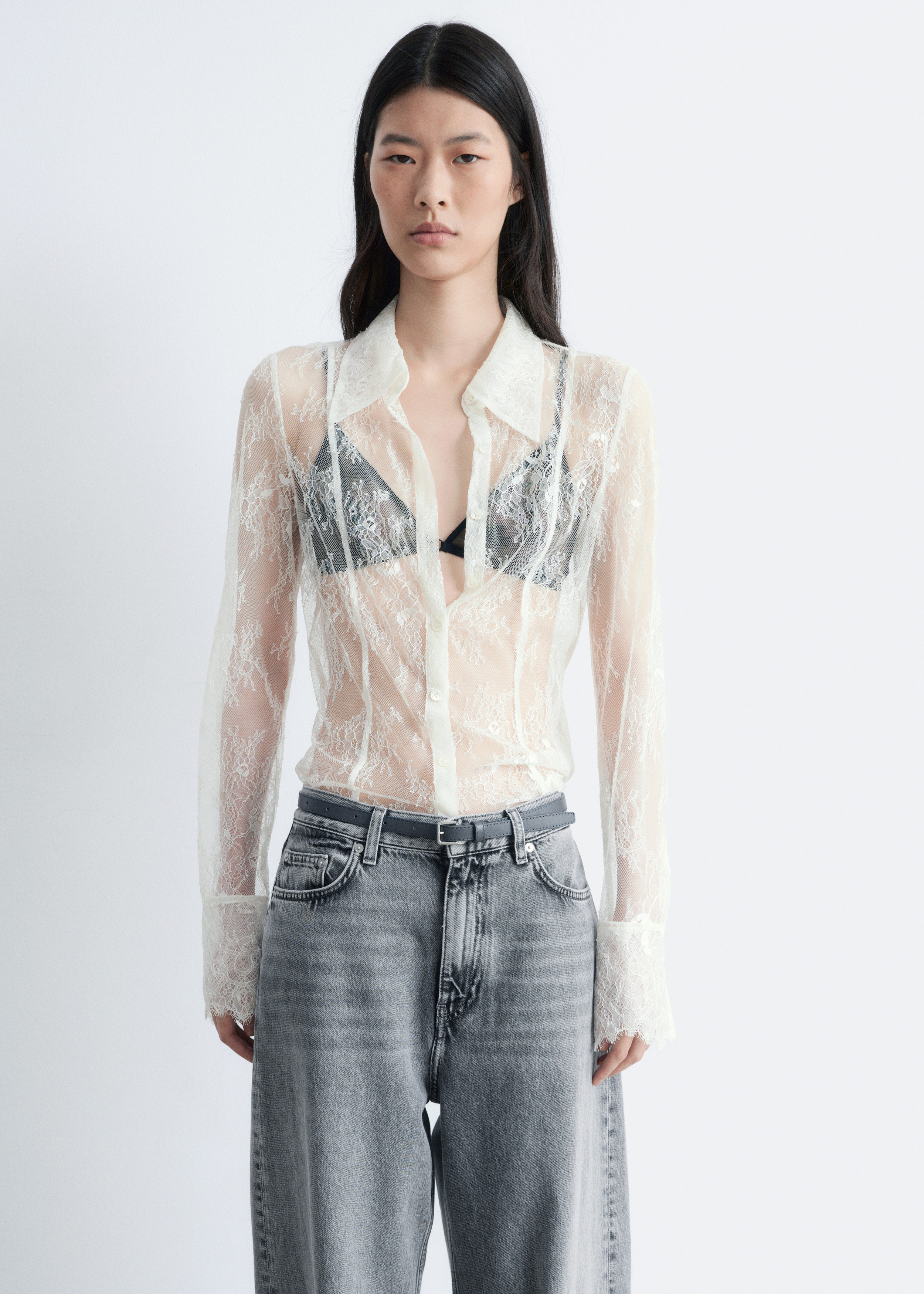 & Other Stories TAPERED LACE SHIRT