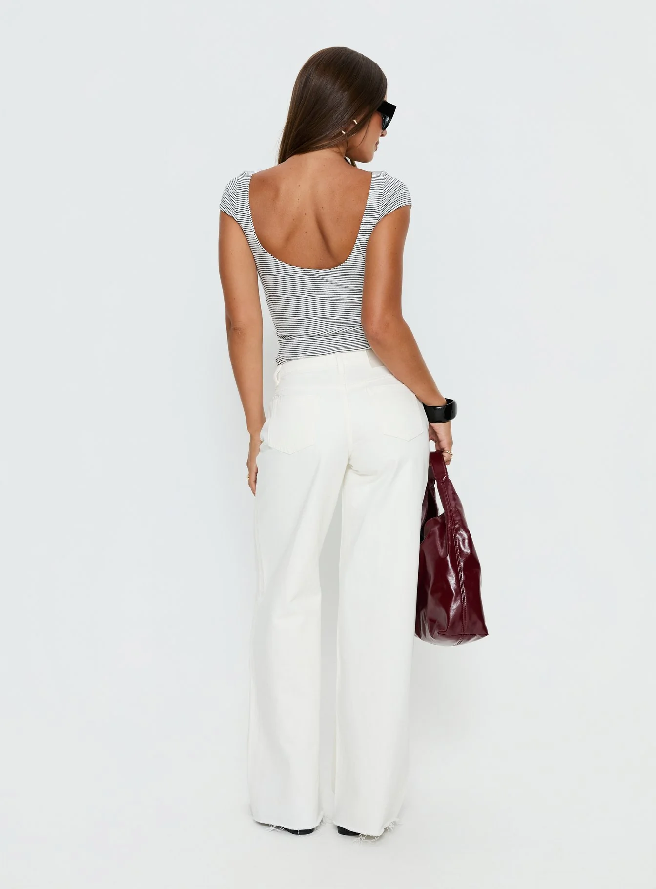 Darla Low Rise Straight Leg Jean White