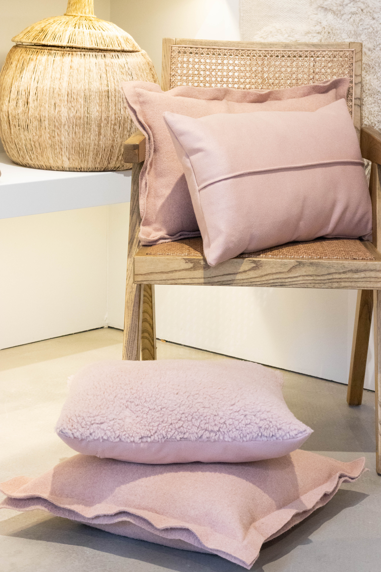 Kussen teddy oud roze