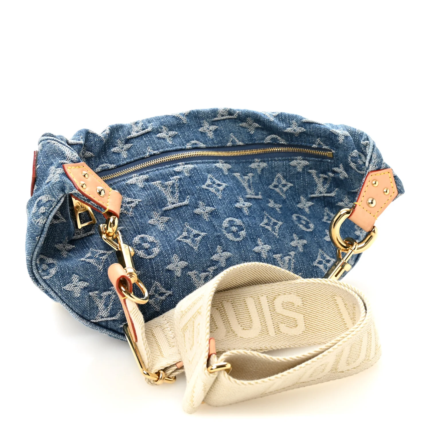 Monogram Denim High Rise Bumbag Blue - Top Club