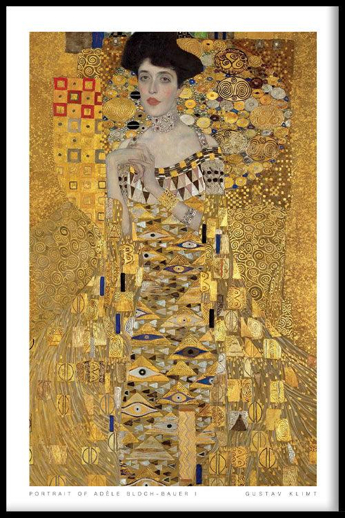 Walljar poster ingelijst - Gustav Klimt - Portret Van Adèle Bloch-Bauer I Poster ingelijst - 70 x 100 cm