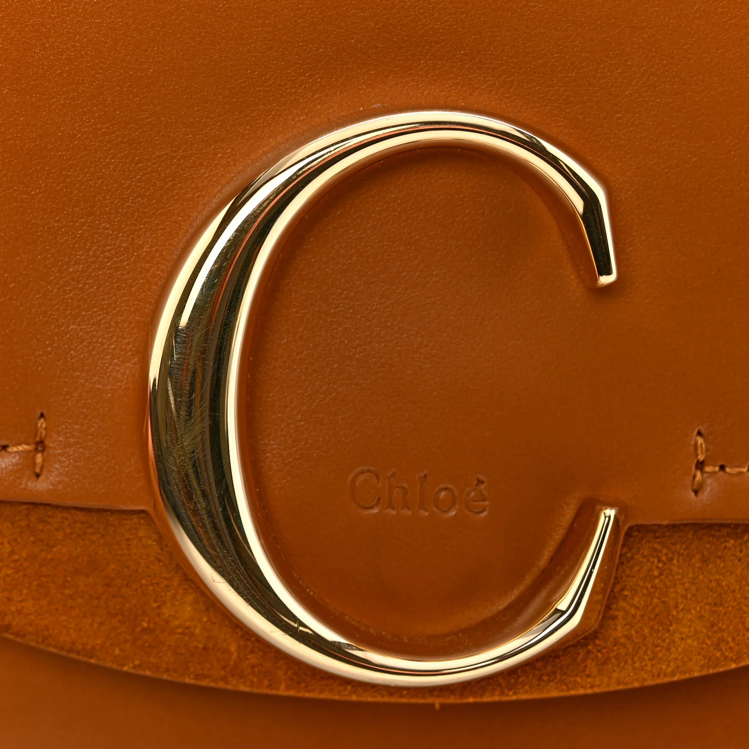 Calfskin Mini C Double Carry Autumnal Brown - Top Club